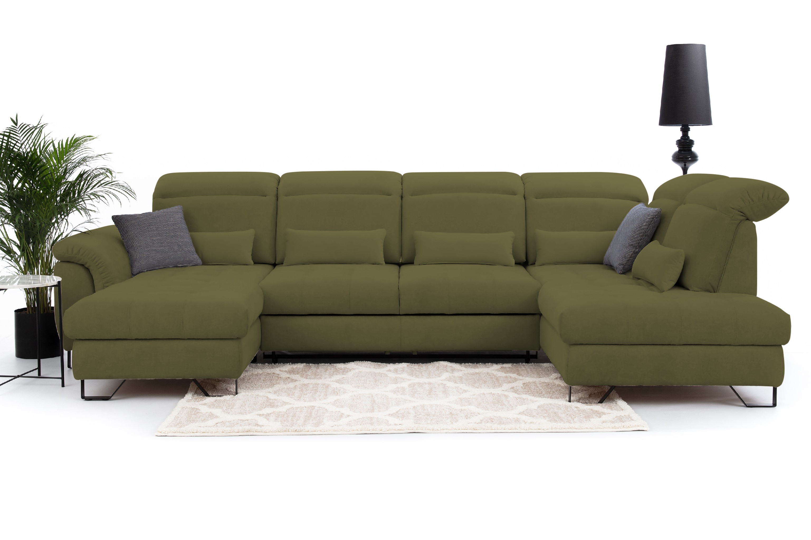 Sedací souprava Giovani do U - látka Wind Provedení: Levá U, Nožičky: Nožičky kovové - chrom, látka: Wind 34