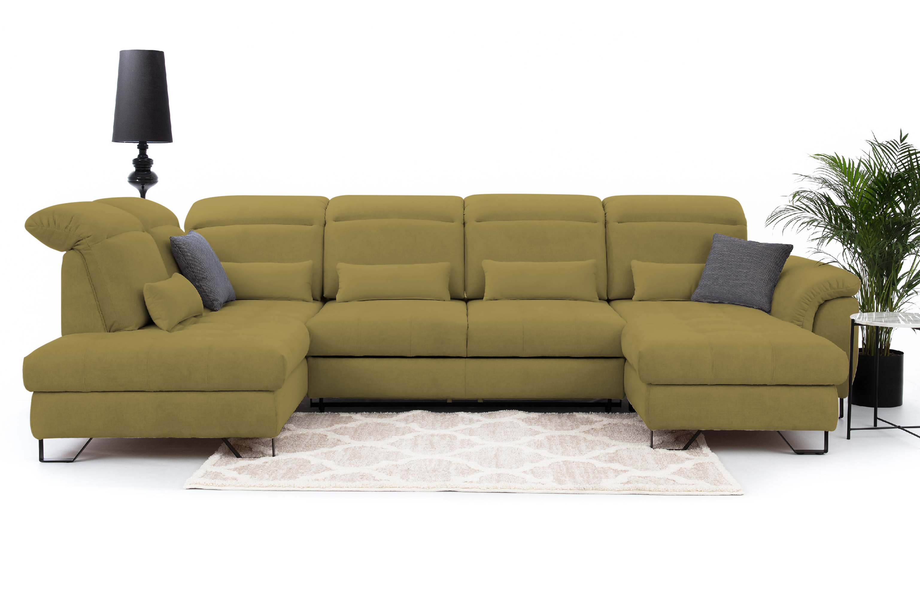 Sedací souprava Giovani do U - látka Wind Provedení: Pravá U, Nožičky: Nožičky kovové - chrom, látka: Wind 35