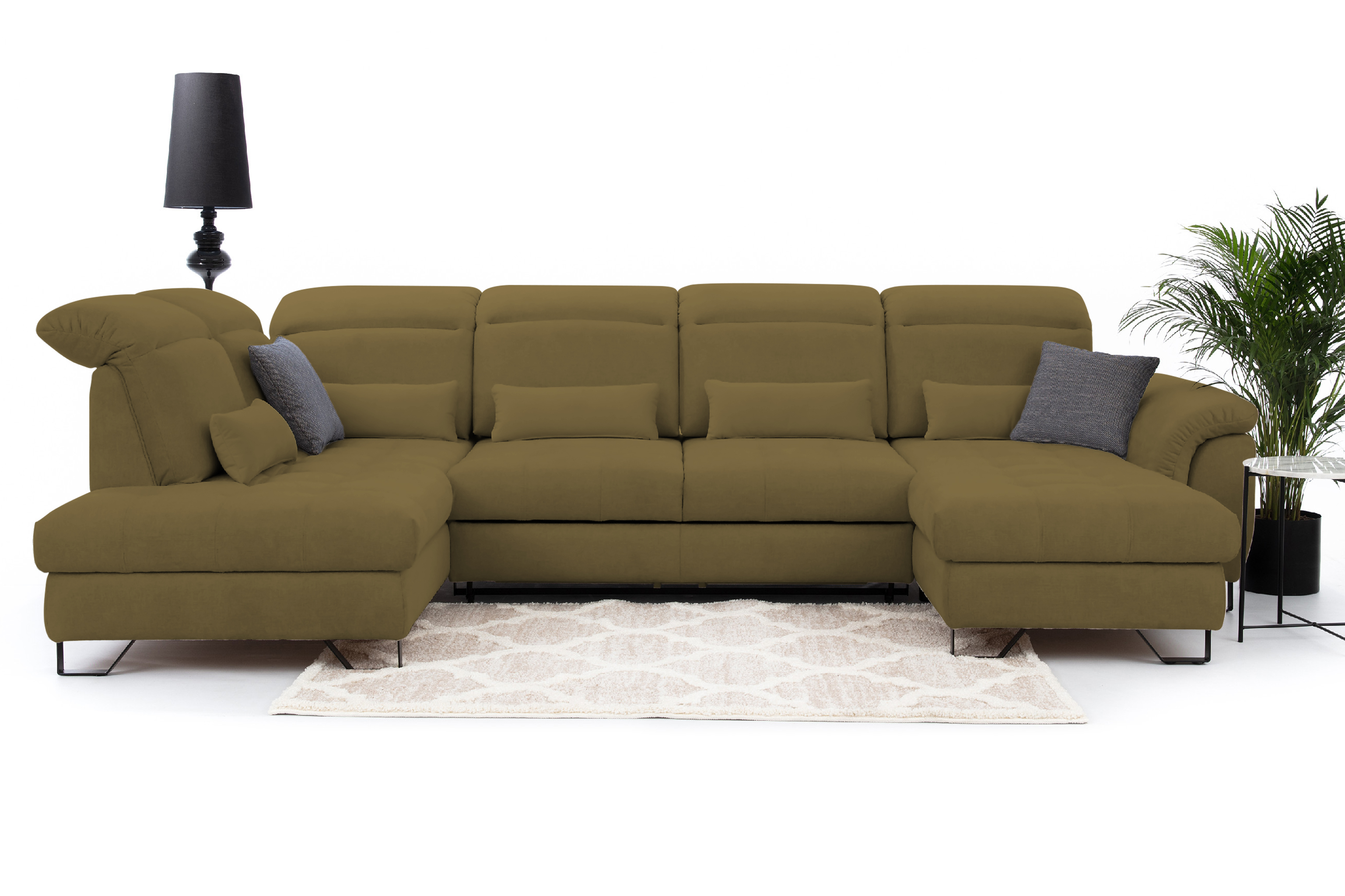 Sedací souprava Giovani do U - látka Wind Provedení: Pravá U, Nožičky: Nožičky kovové - chrom, látka: Wind 38