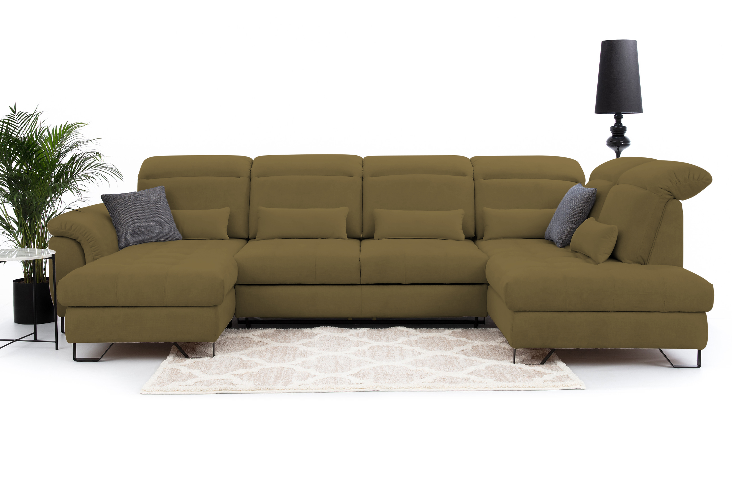 Sedací souprava Giovani do U - látka Wind Provedení: Levá U, Nožičky: Nožičky kovové - chrom, látka: Wind 38