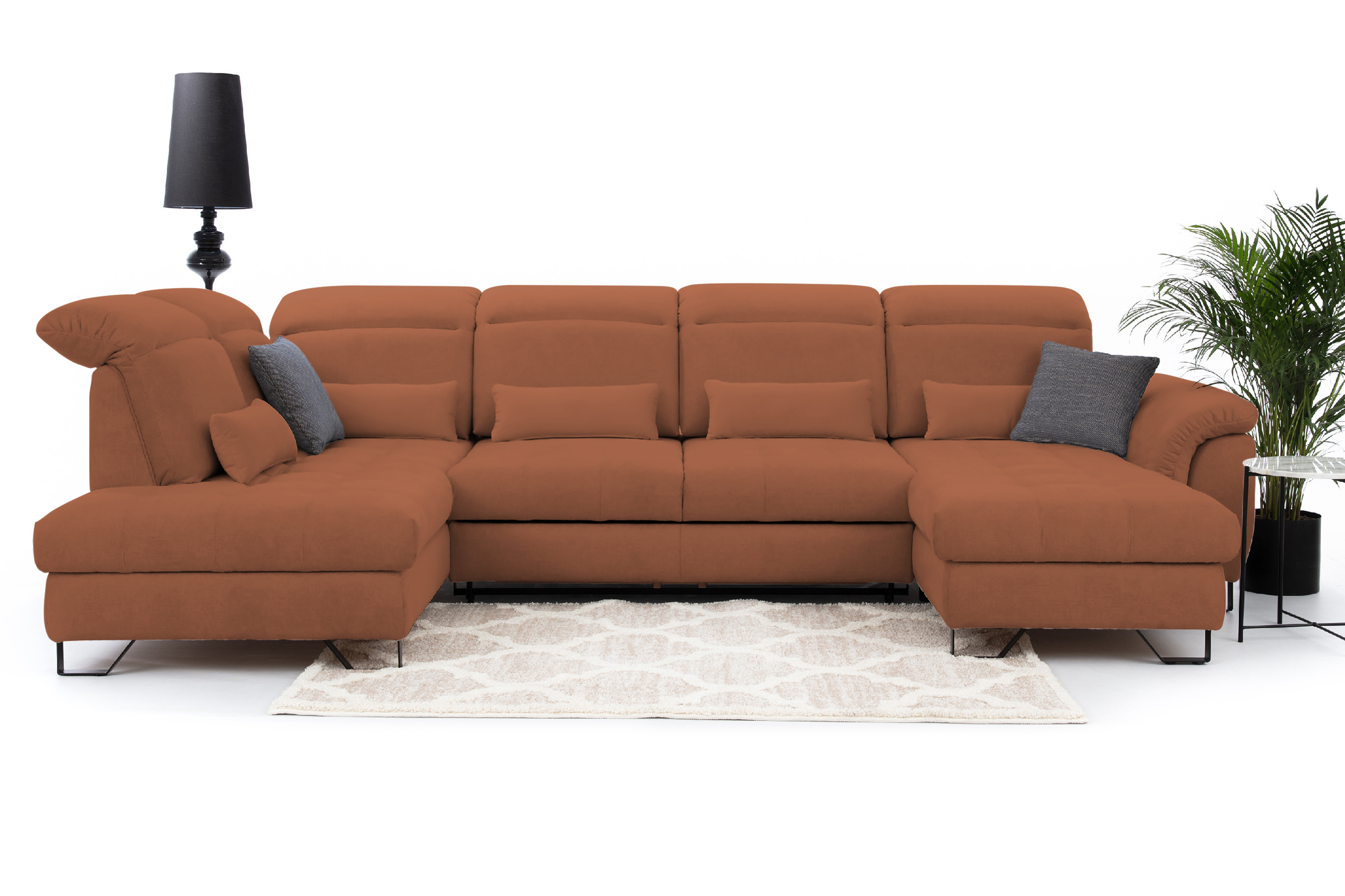 Sedací souprava Giovani do U - látka Wind Provedení: Pravá U, Nožičky: Nožičky kovové - chrom, látka: Wind 56