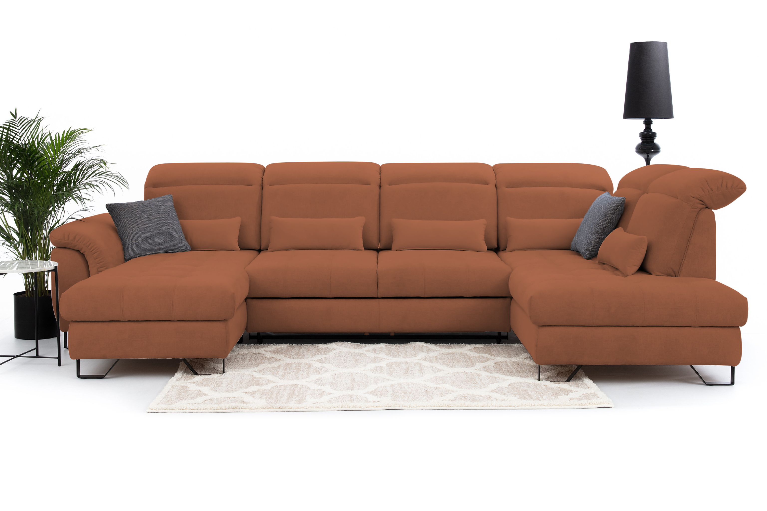 Sedací souprava Giovani do U - látka Wind Provedení: Levá U, Nožičky: Nožičky kovové - chrom, látka: Wind 56