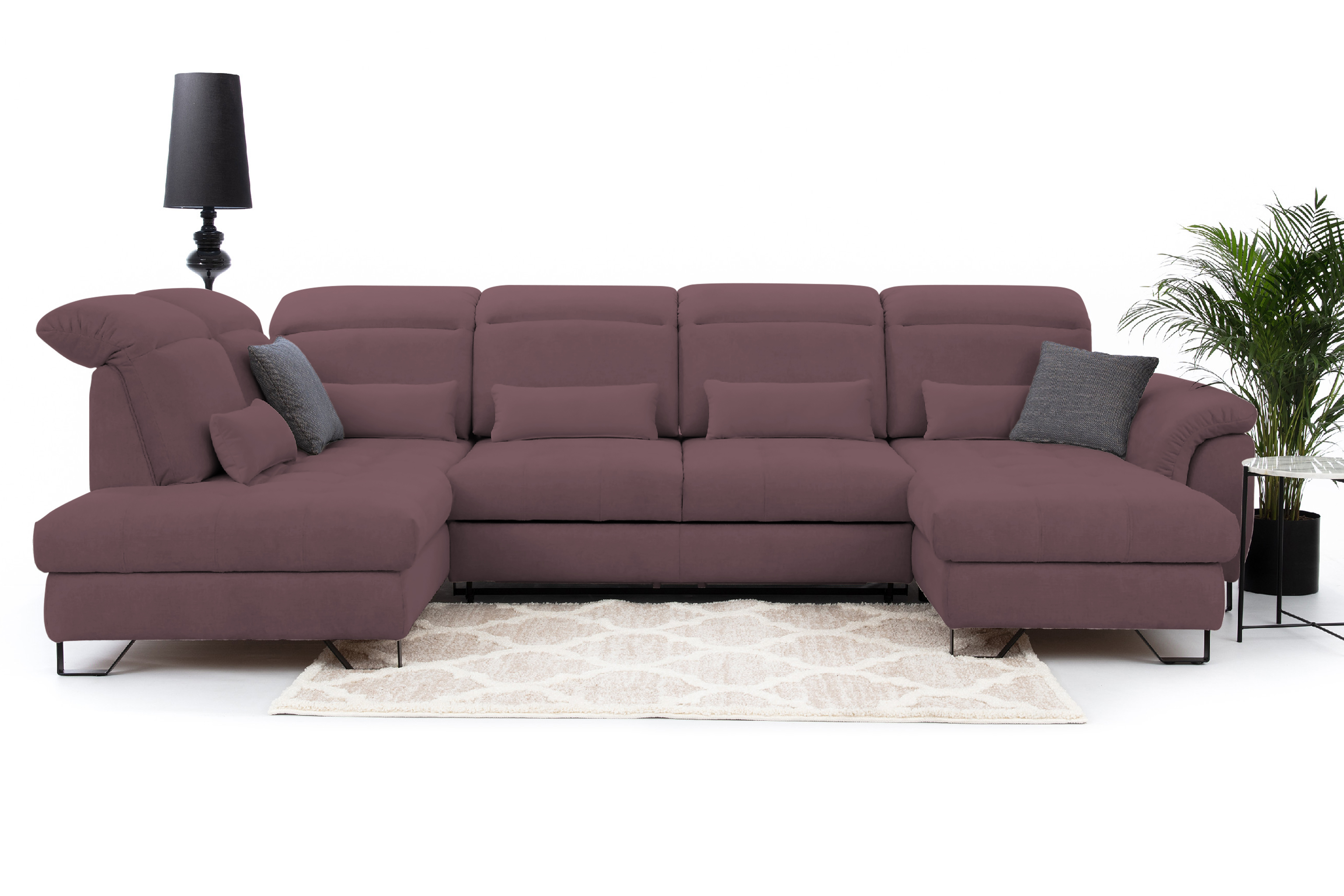 Sedací souprava Giovani do U - látka Wind Provedení: Pravá U, Nožičky: Nožičky kovové - chrom, látka: Wind 63