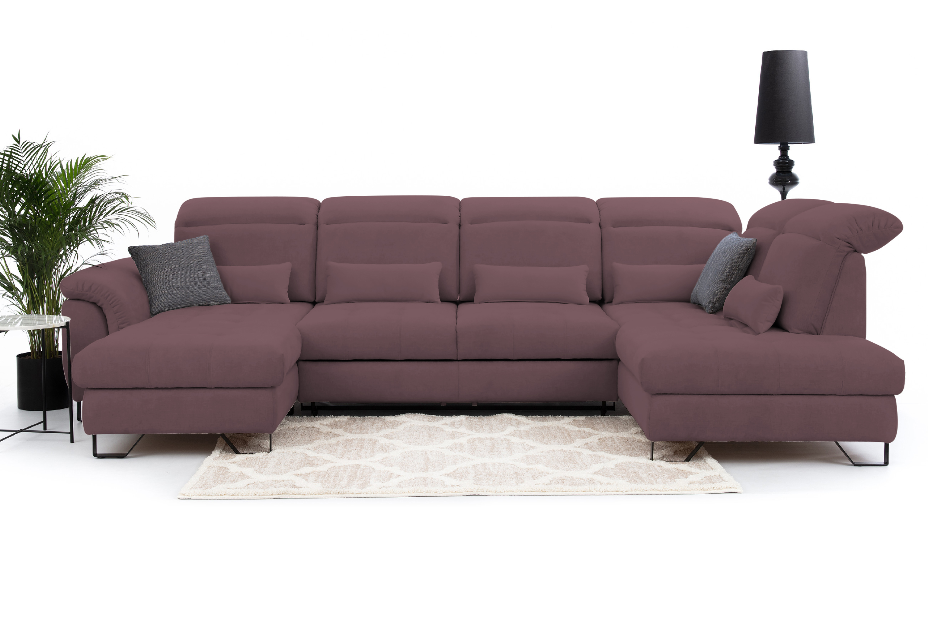 Sedací souprava Giovani do U - látka Wind Provedení: Levá U, Nožičky: Nožičky kovové - chrom, látka: Wind 63