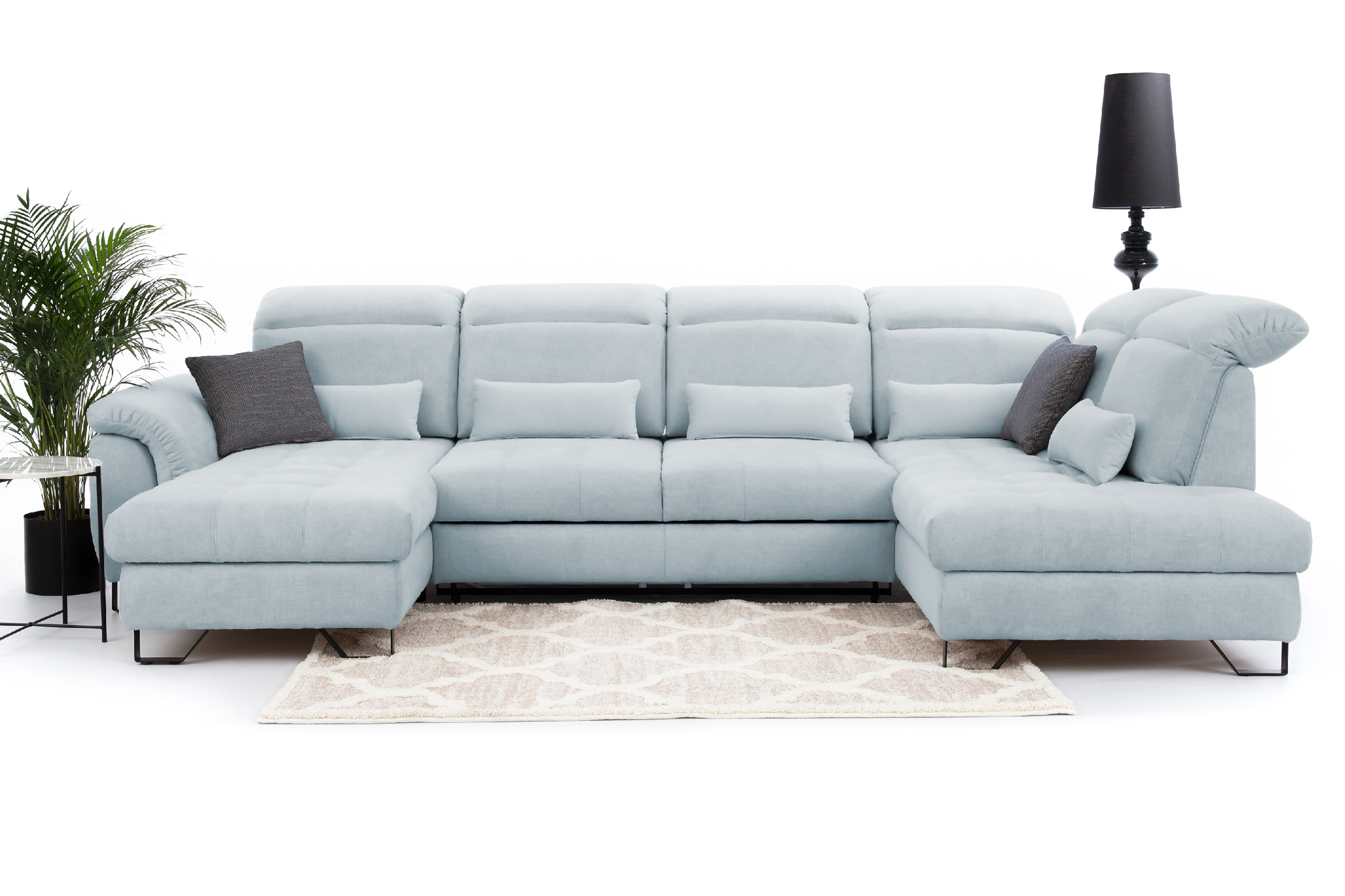 Sedací souprava Giovani do U - látka Wind Provedení: Levá U, Nožičky: Nožičky kovové - chrom, látka: Wind 73