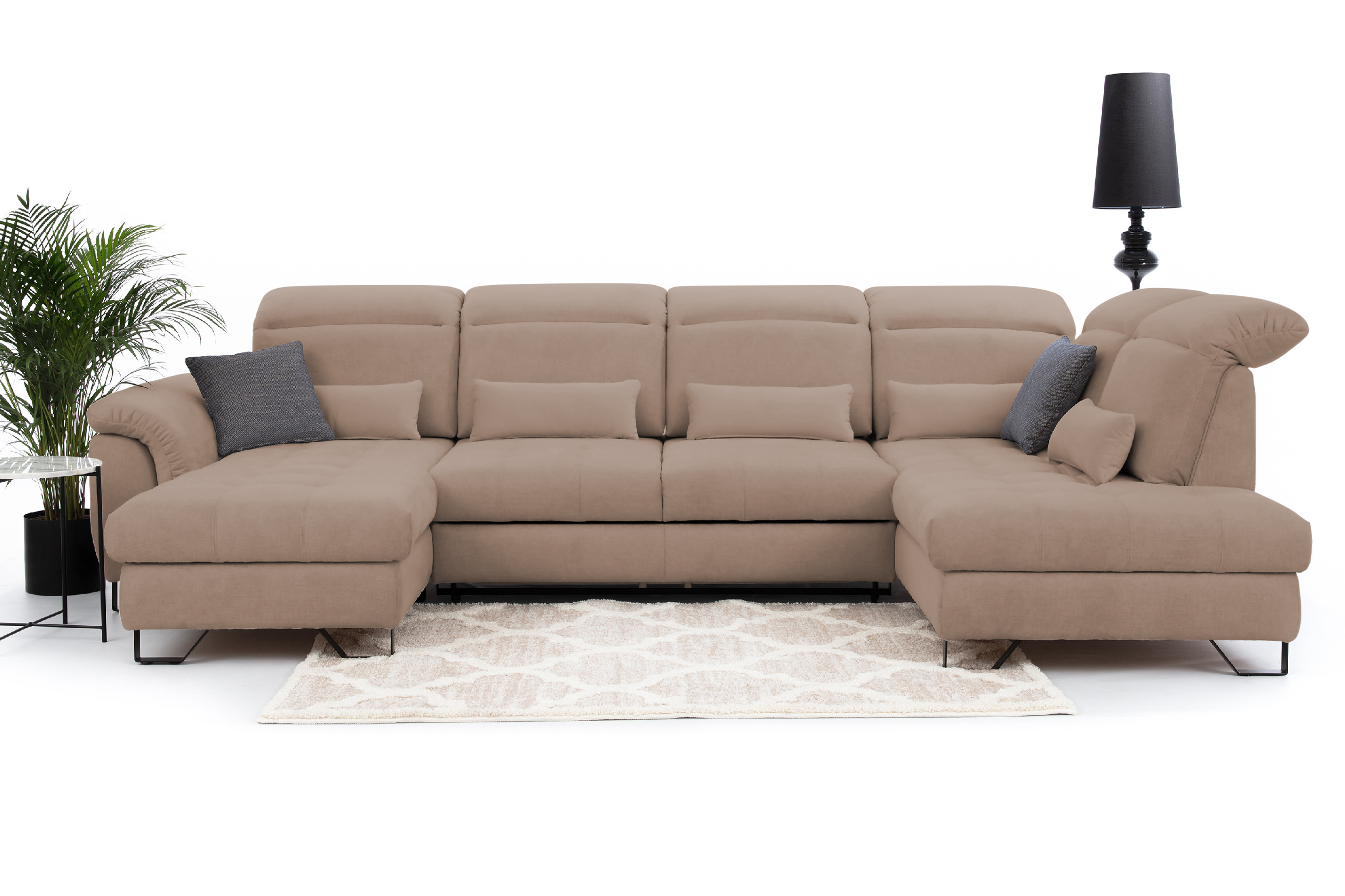 Sedací souprava Giovani do U - látka Wind Provedení: Levá U, Nožičky: Nožičky kovové - chrom, látka: Wind 23