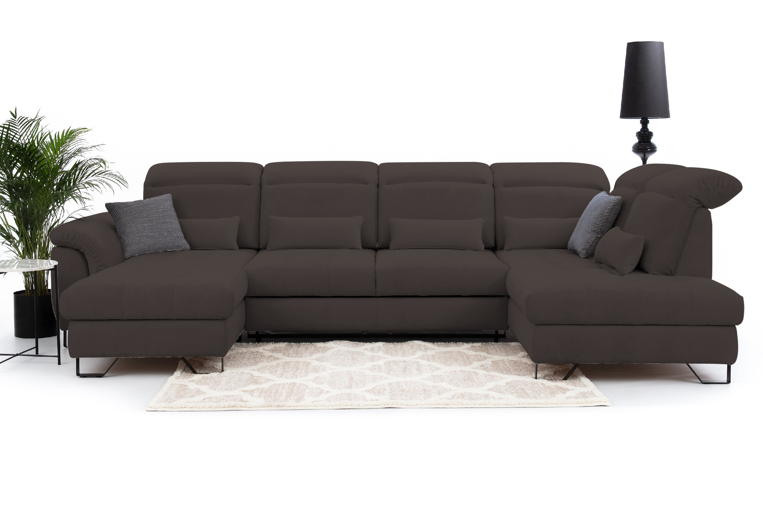 Sedací souprava Giovani do U - látka Wind Provedení: Levá U, Nožičky: Nožičky kovové - chrom, látka: Wind 28