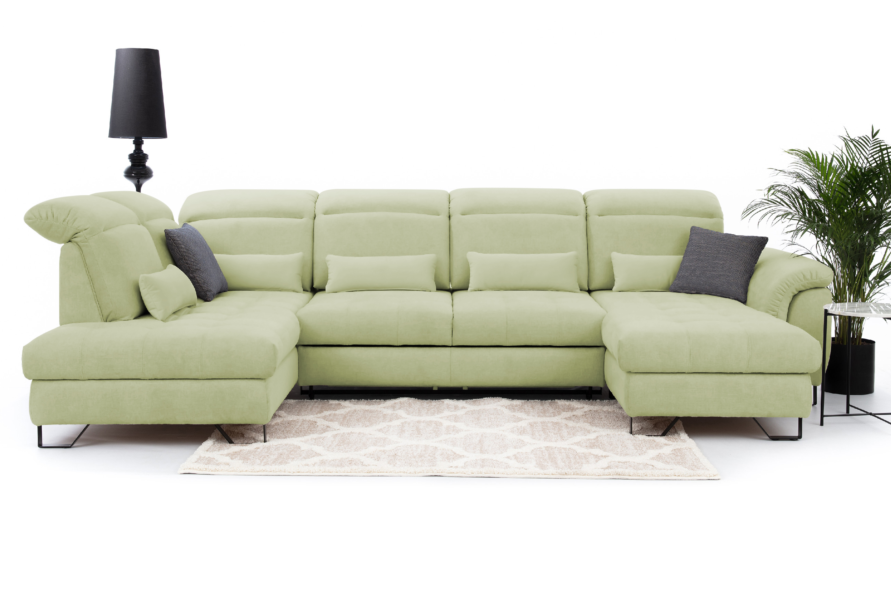 Sedací souprava Giovani do U - látka Wind Provedení: Pravá U, Nožičky: Nožičky kovové - chrom, látka: Wind 31