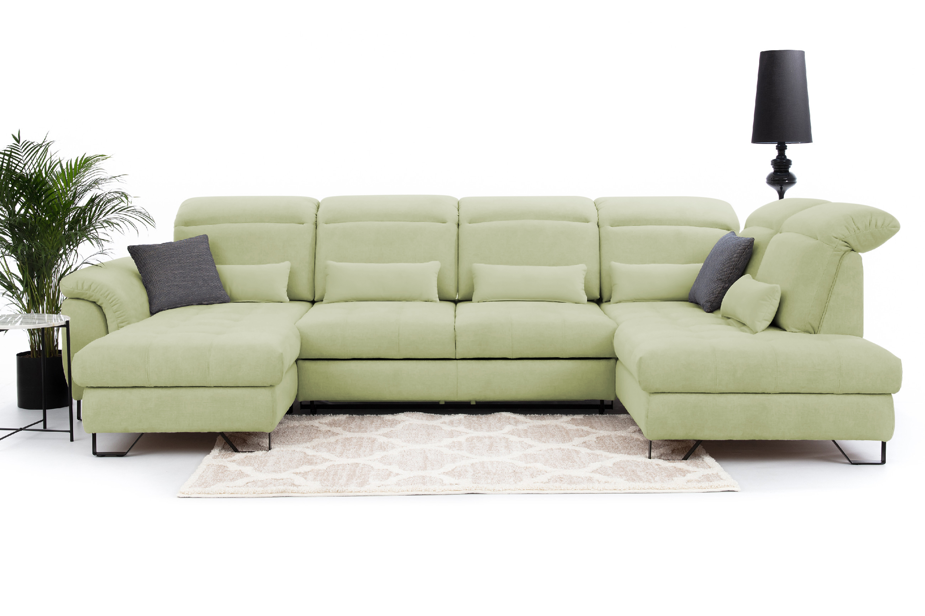 Sedací souprava Giovani do U - látka Wind Provedení: Levá U, Nožičky: Nožičky kovové - chrom, látka: Wind 31