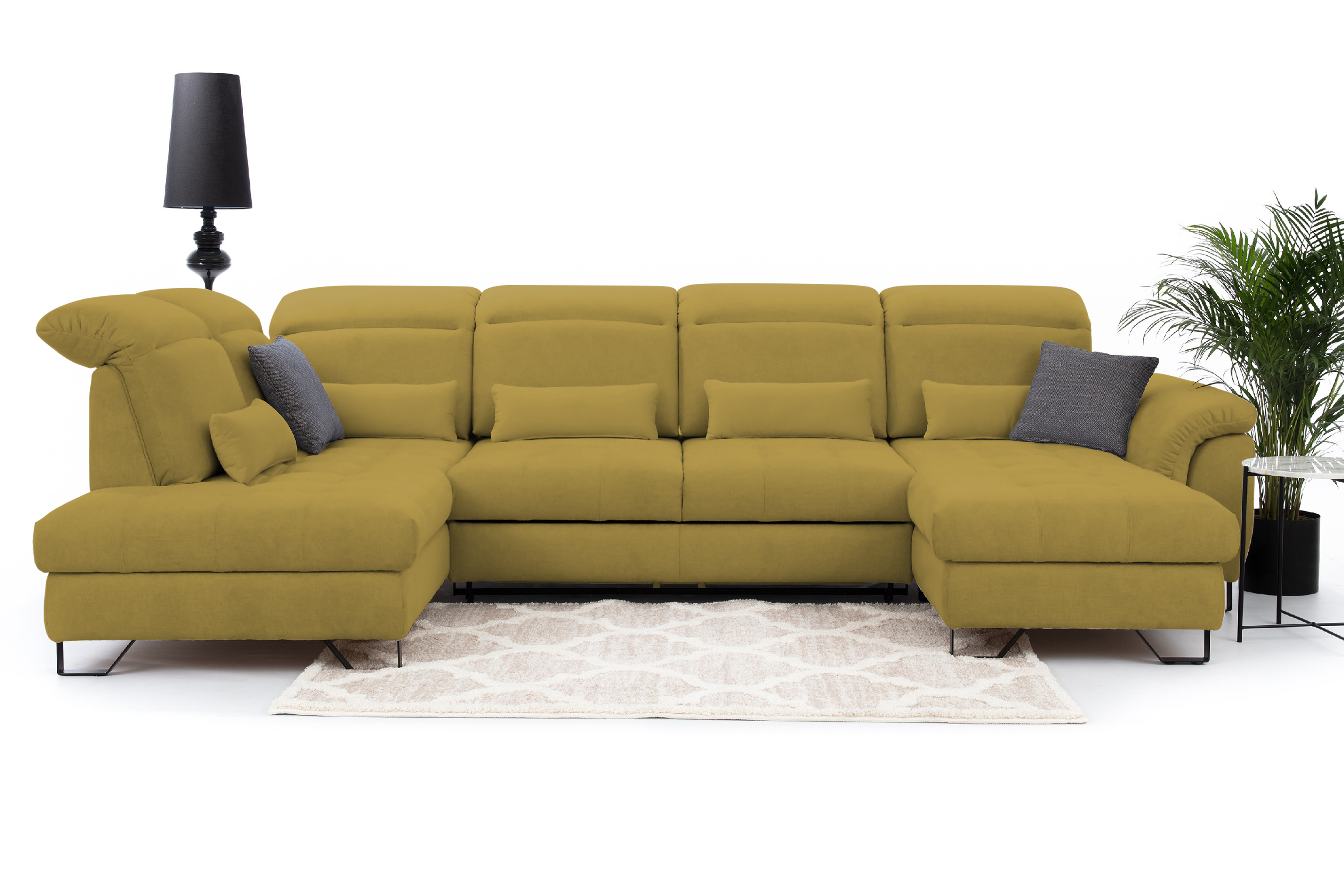 Sedací souprava Giovani do U - látka Wind Provedení: Pravá U, Nožičky: Nožičky kovové - chrom, látka: Wind 33