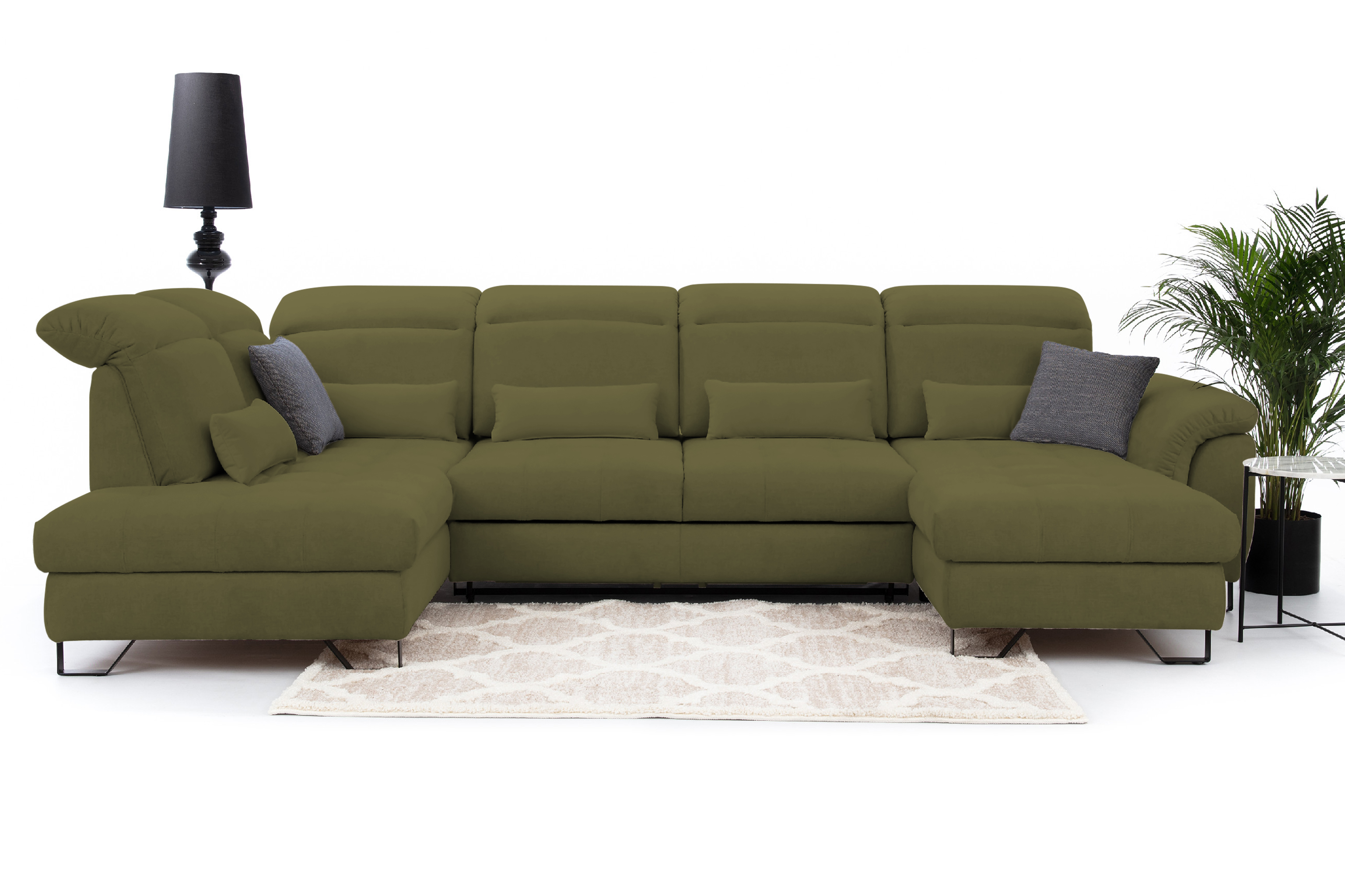 Sedací souprava Giovani do U - látka Wind Provedení: Pravá U, Nožičky: Nožičky kovové - chrom, látka: Wind 34