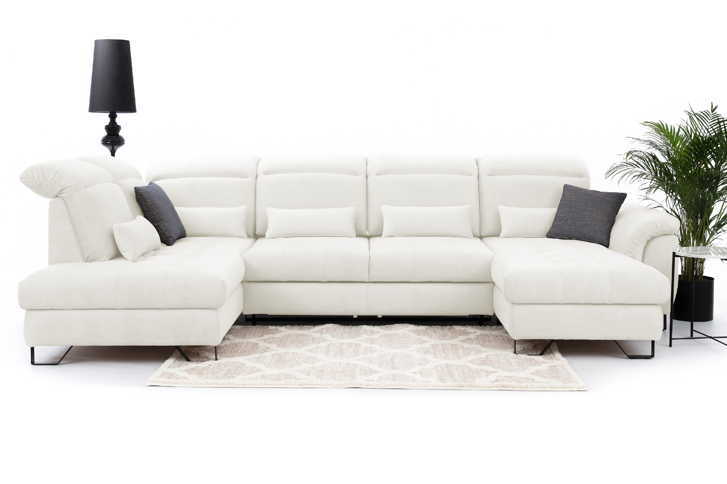 Sedací souprava Giovani do U - látka Wind Provedení: Levá U, Nožičky: Nožičky kovové - černé, látka: Wind 82