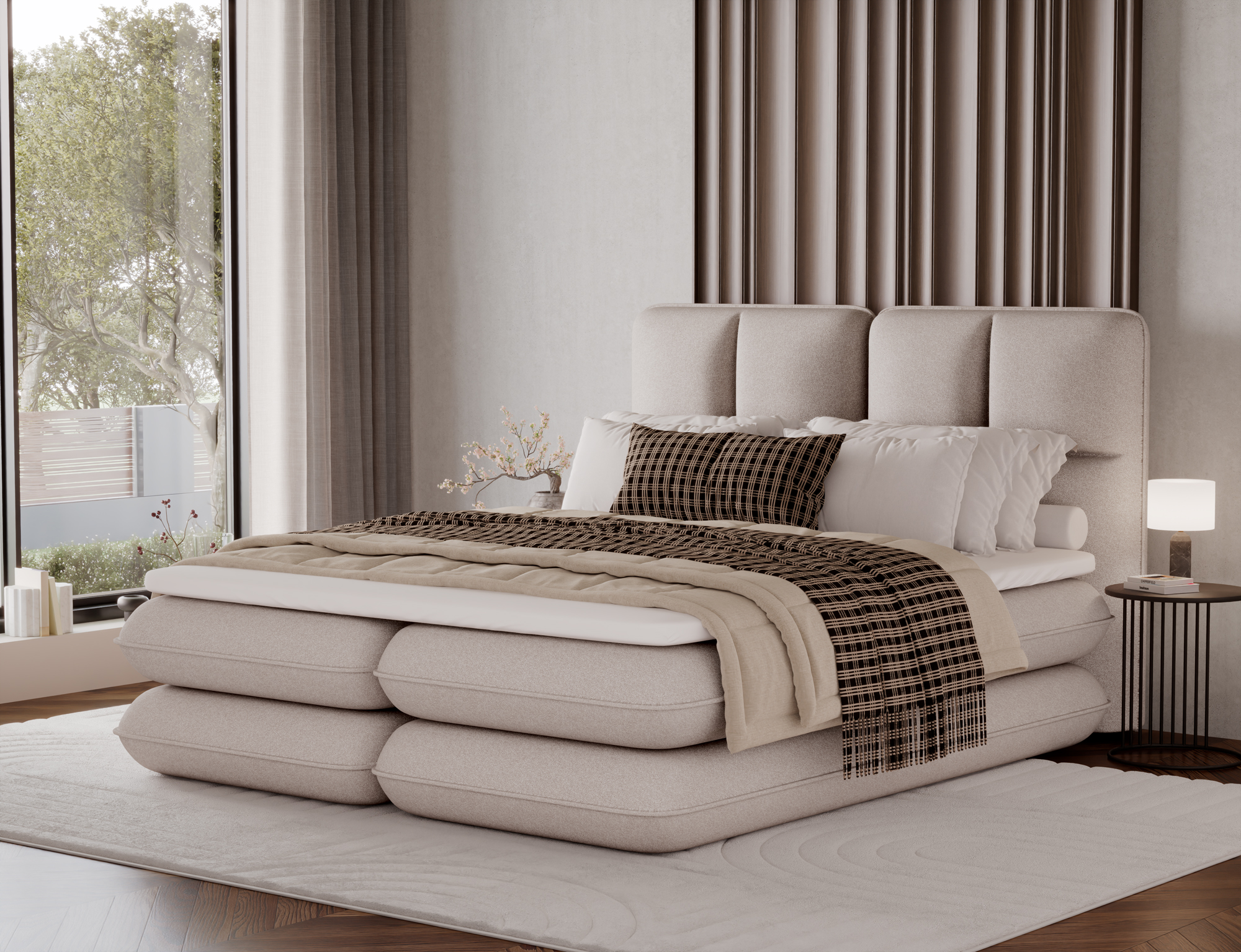 Boxspring Tonila Rozměry: 180 x 200 cm, látka: Paolli 18