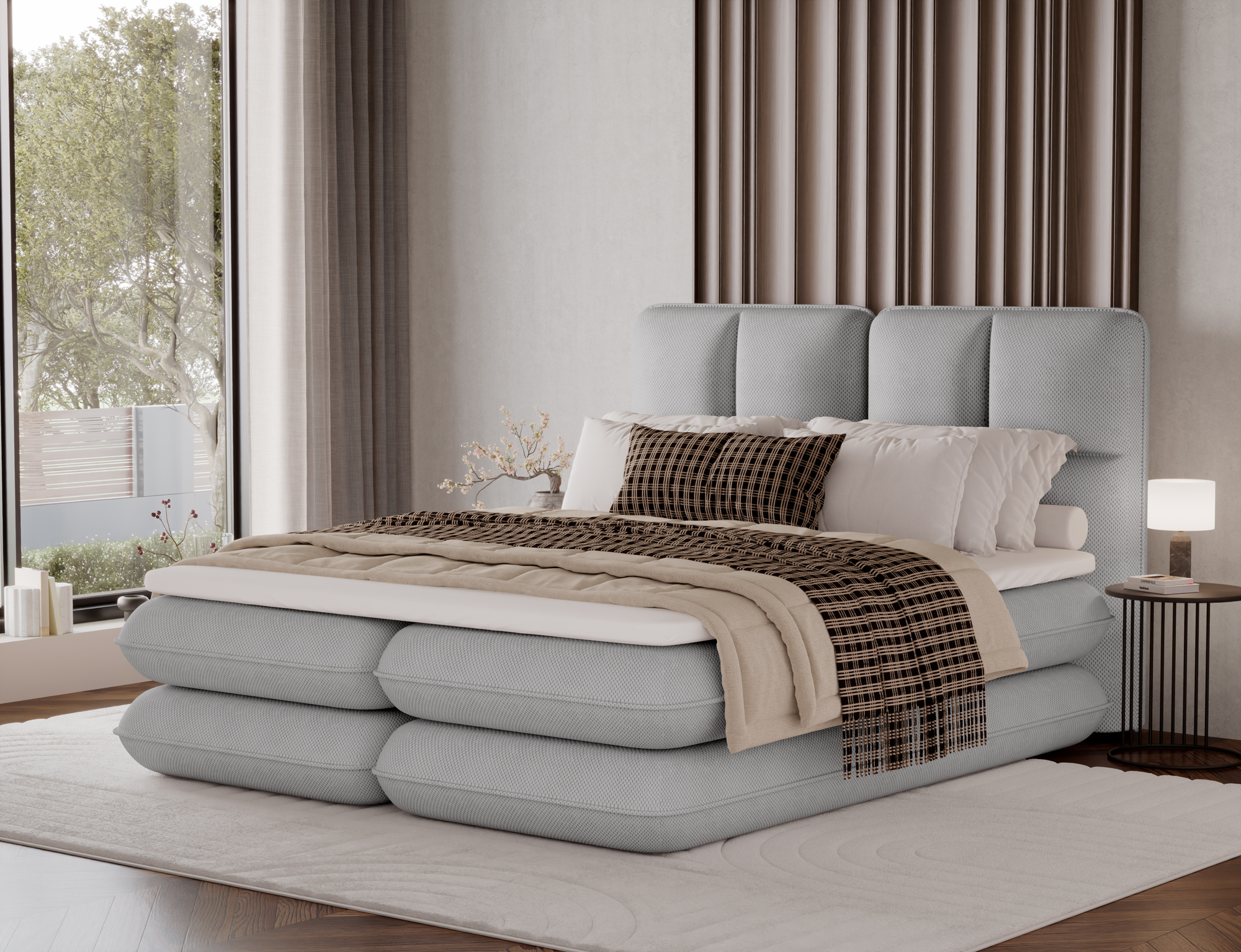 Boxspring Tonila Rozměry: 160 x 200 cm, látka: Calmora 4