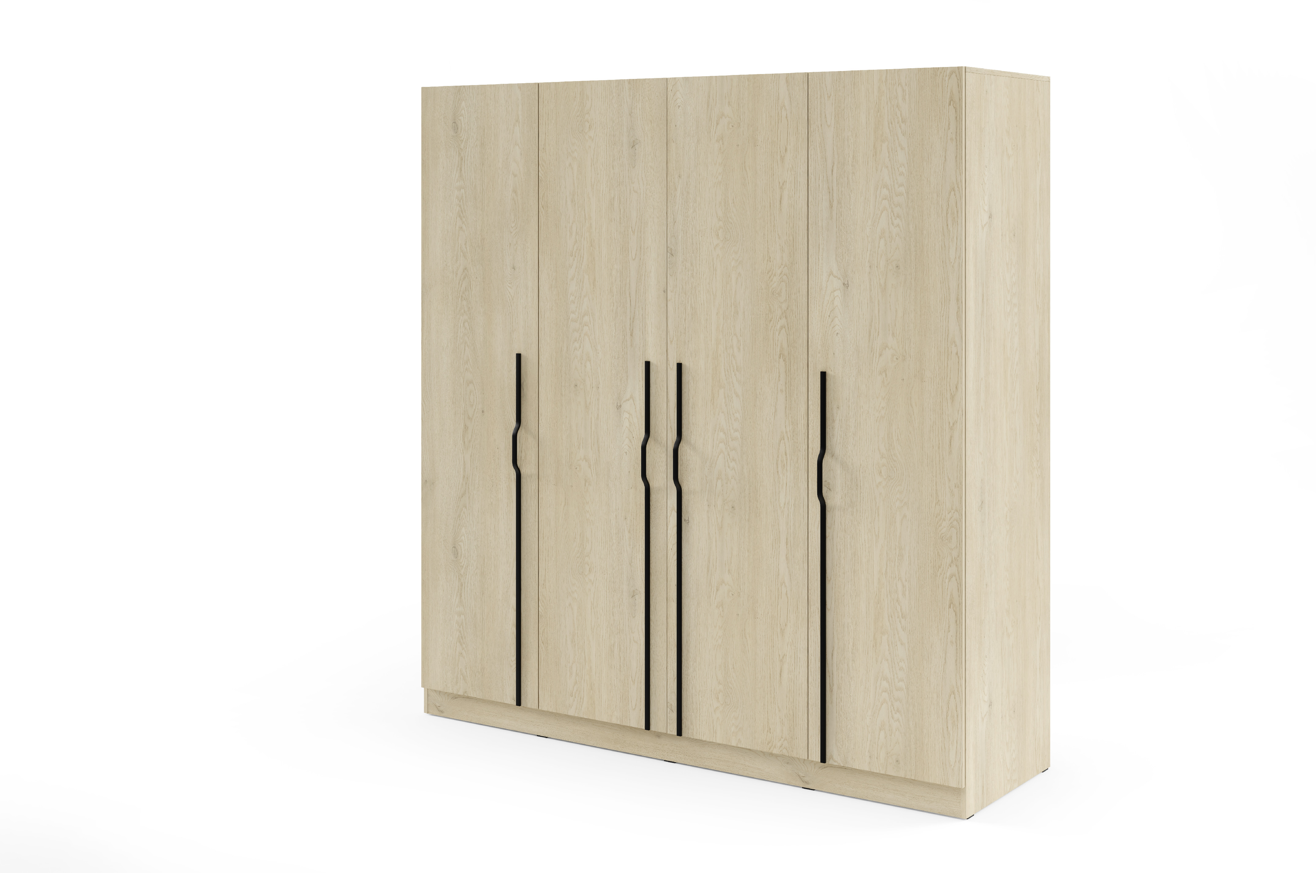 Šatní skříň Braga BR1 - Bez zásuvek Barva korpusu: Dub Cremona, Úchytky: Kovové