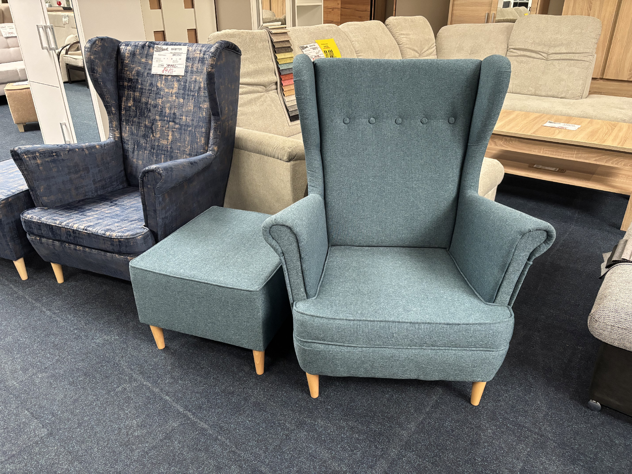 Křeslo s taburetem Bresso - Jukon 17