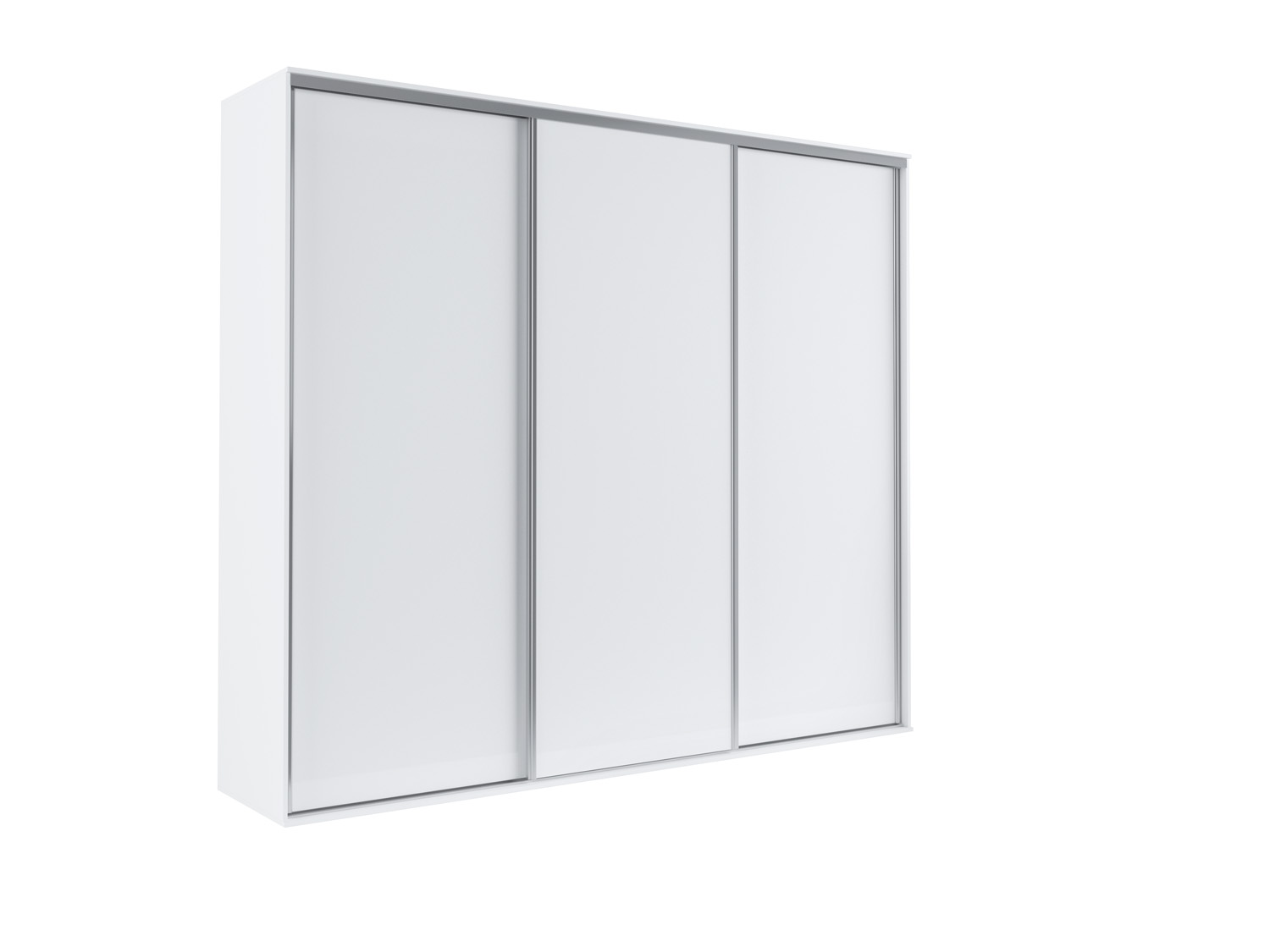 Šatní skříň Grande Barva korpusu: Bílá, Rozměry: 254 cm, Dveře: Bez zrcadla - Bílá,Bez zrcadla