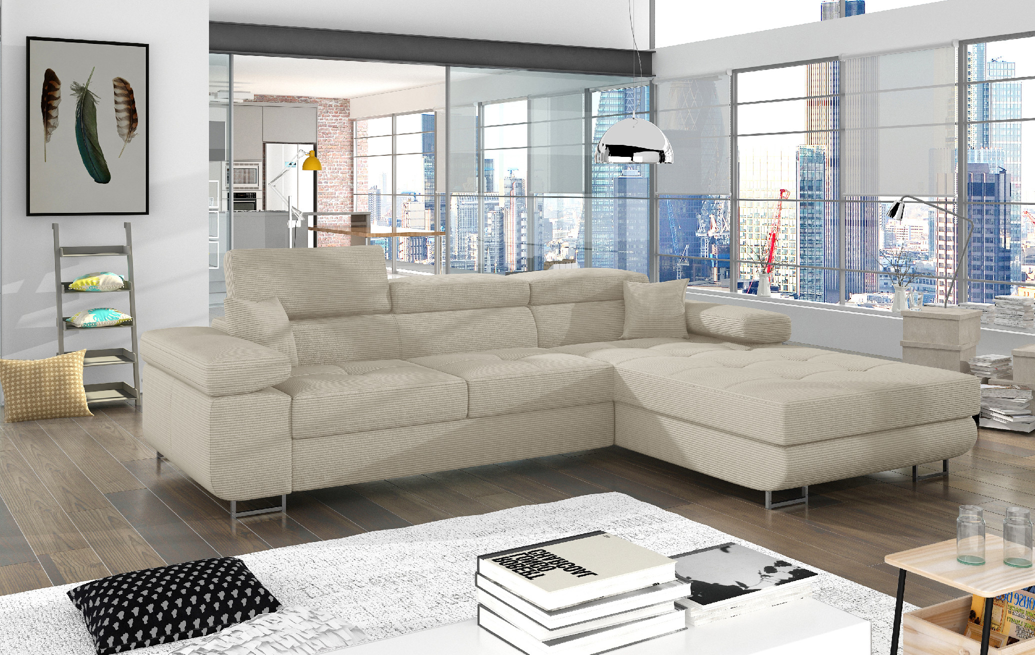 Sedací souprava Armando Provedení: Pravá varianta, látka: Jarell 18