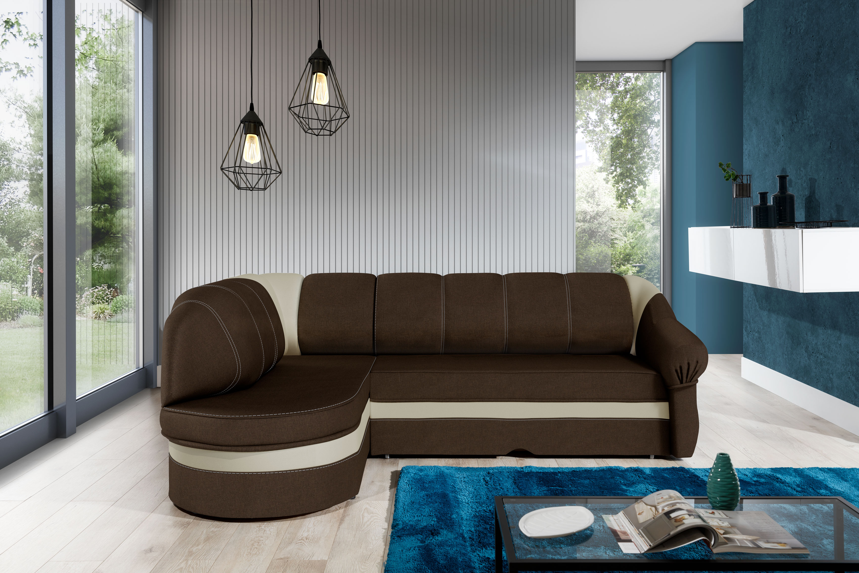 Sedací souprava Benano Provedení: Levá varianta, látka: Sawana 16/ Soft 33