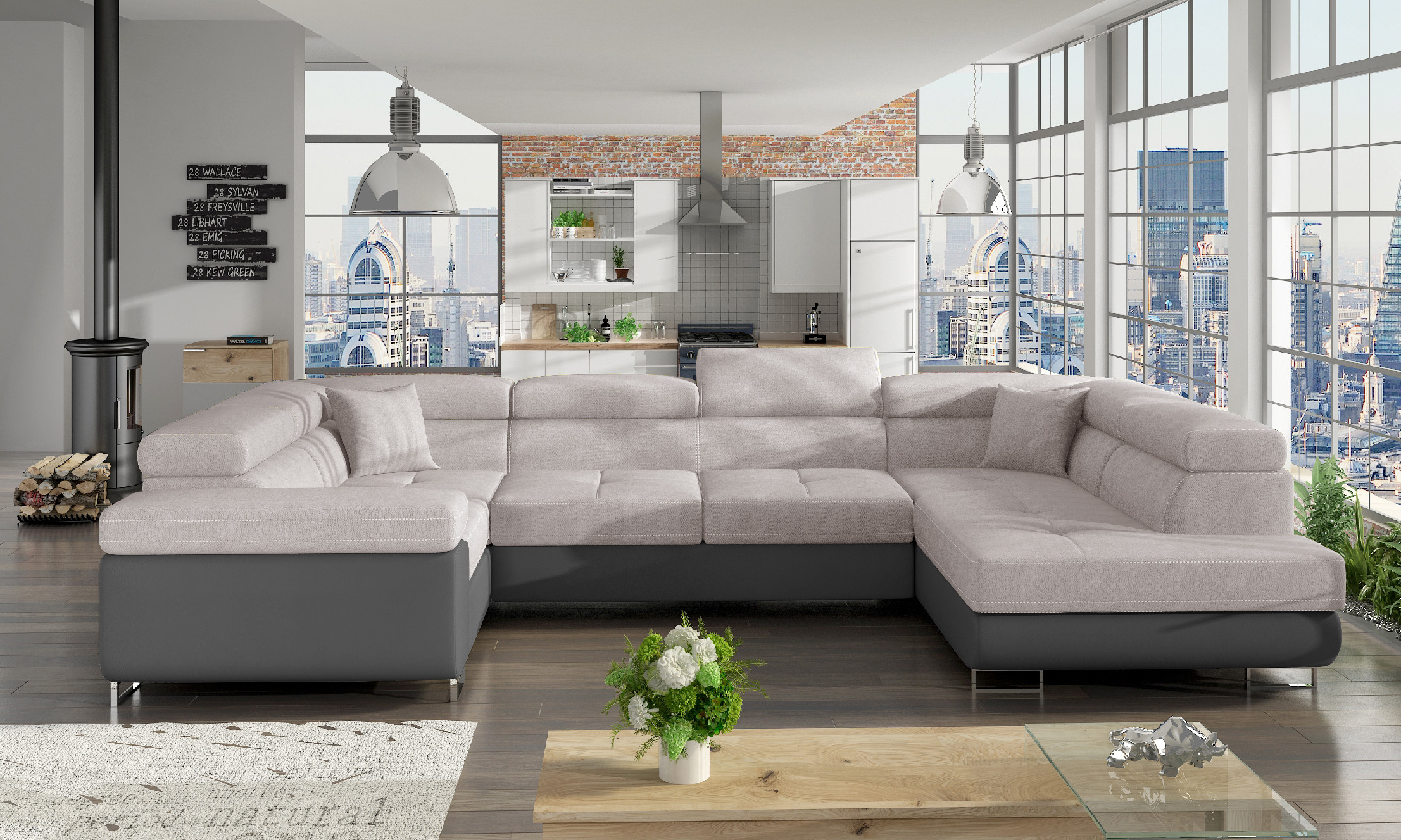 Levně Sedací souprava Letto Provedení: Pravá U, látka: Soro 83/ Soft 29