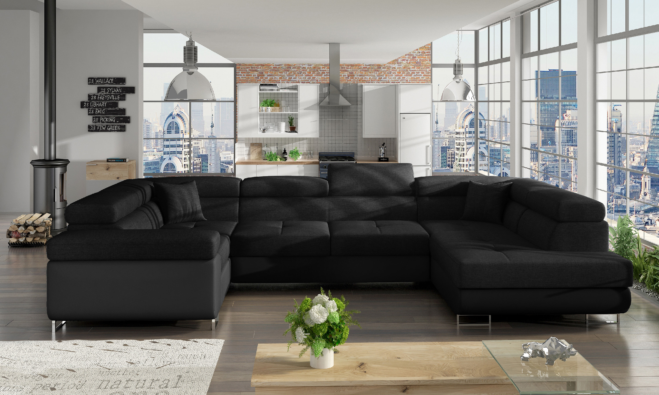 Levně Sedací souprava Letto Provedení: Pravá U, látka: Sawana 14/ Soft 11