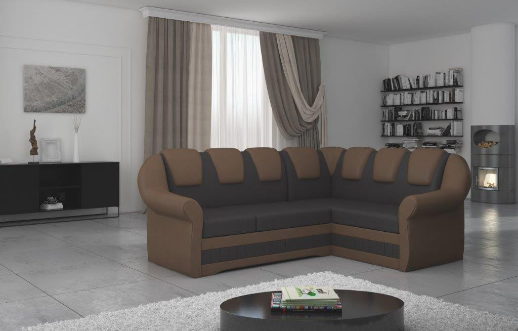 Levně Sedací souprava Lord II Provedení: Pravá varianta, látka: Soft 66 dark brown/ Soft 15