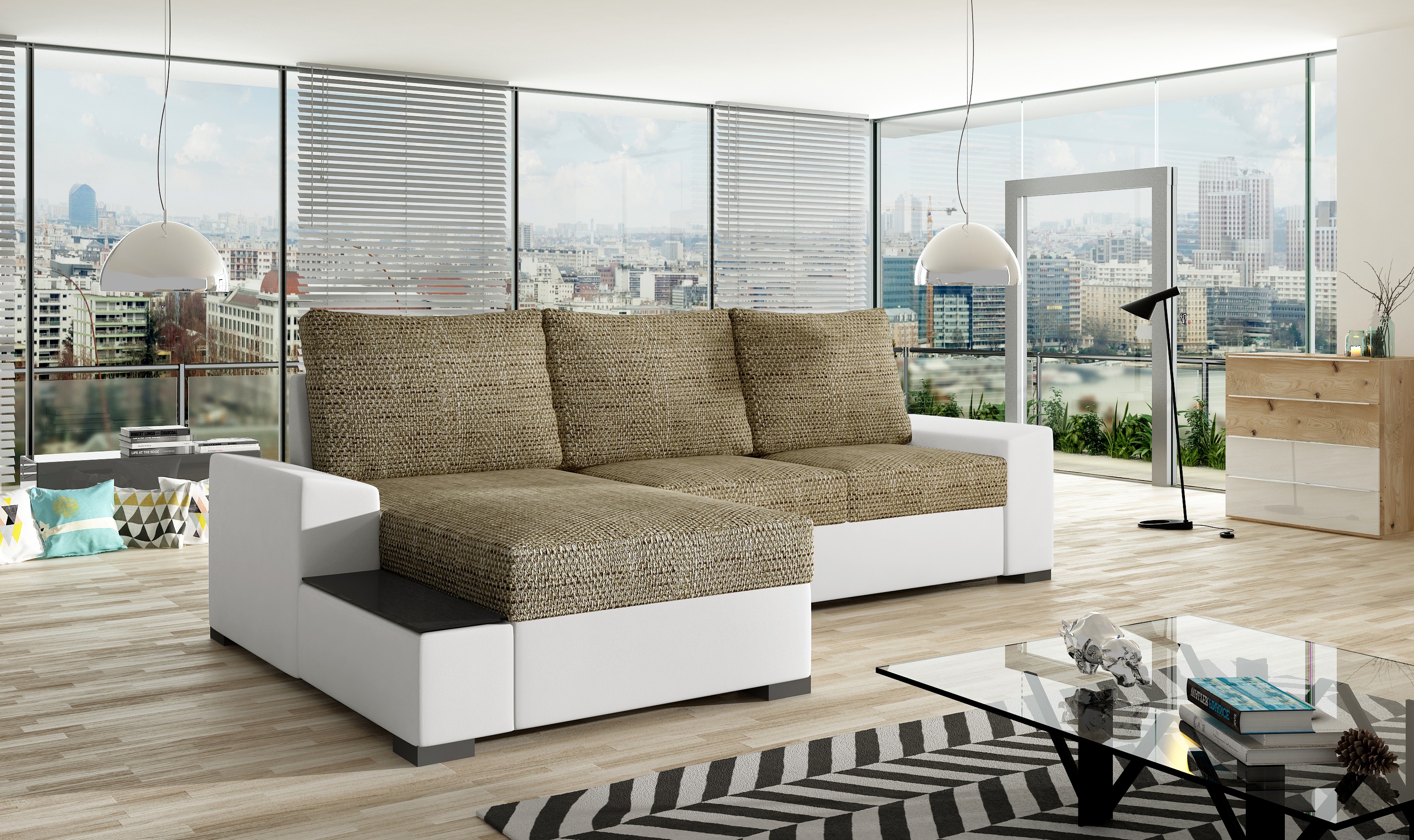 Sedací souprava Negro Provedení: Levá varianta, látka: Berlin 03/ Soft 17