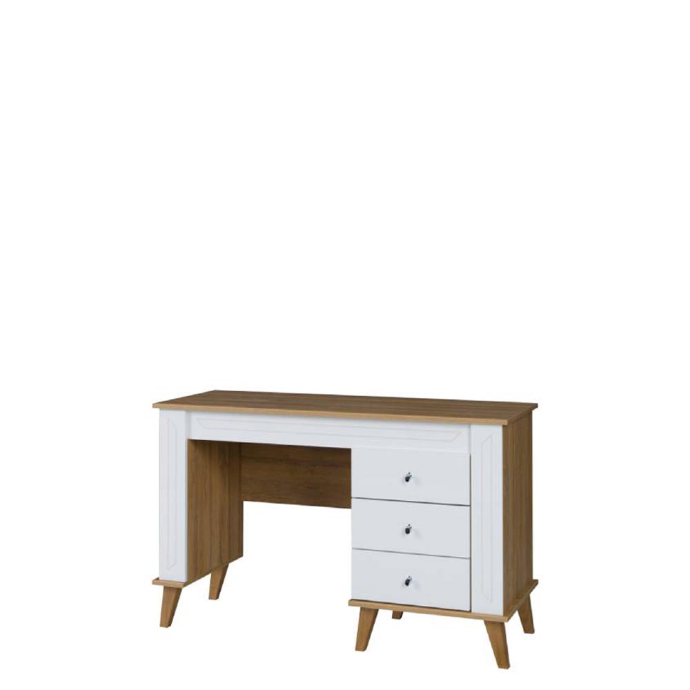 Psací stůl Sonia SN14 Barva korpusu: Bílý lesk- Dub grand