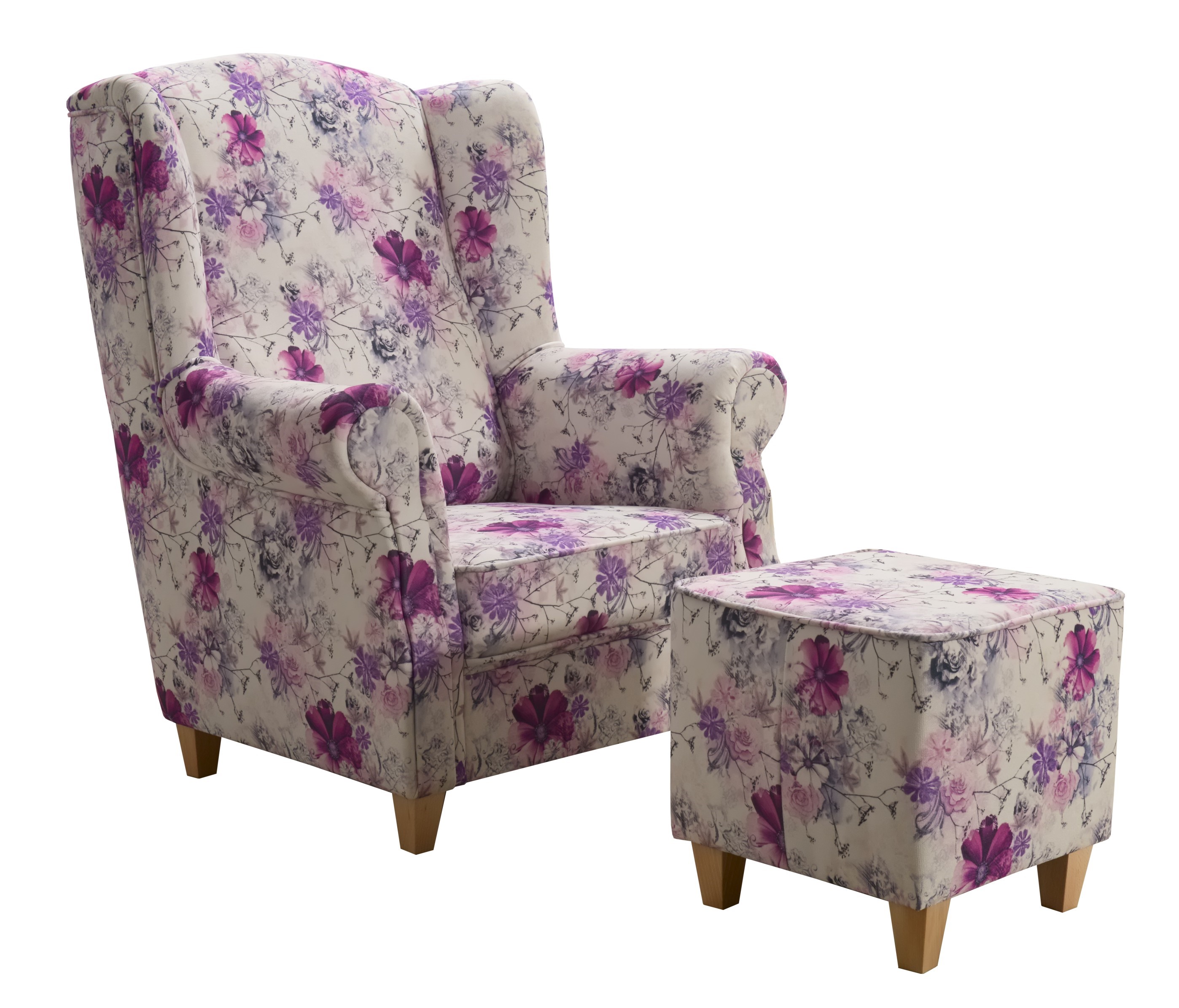 Křeslo As s taburetem 1390/03 Provedení: Pouze křeslo, Nožičky: Přírodní dub