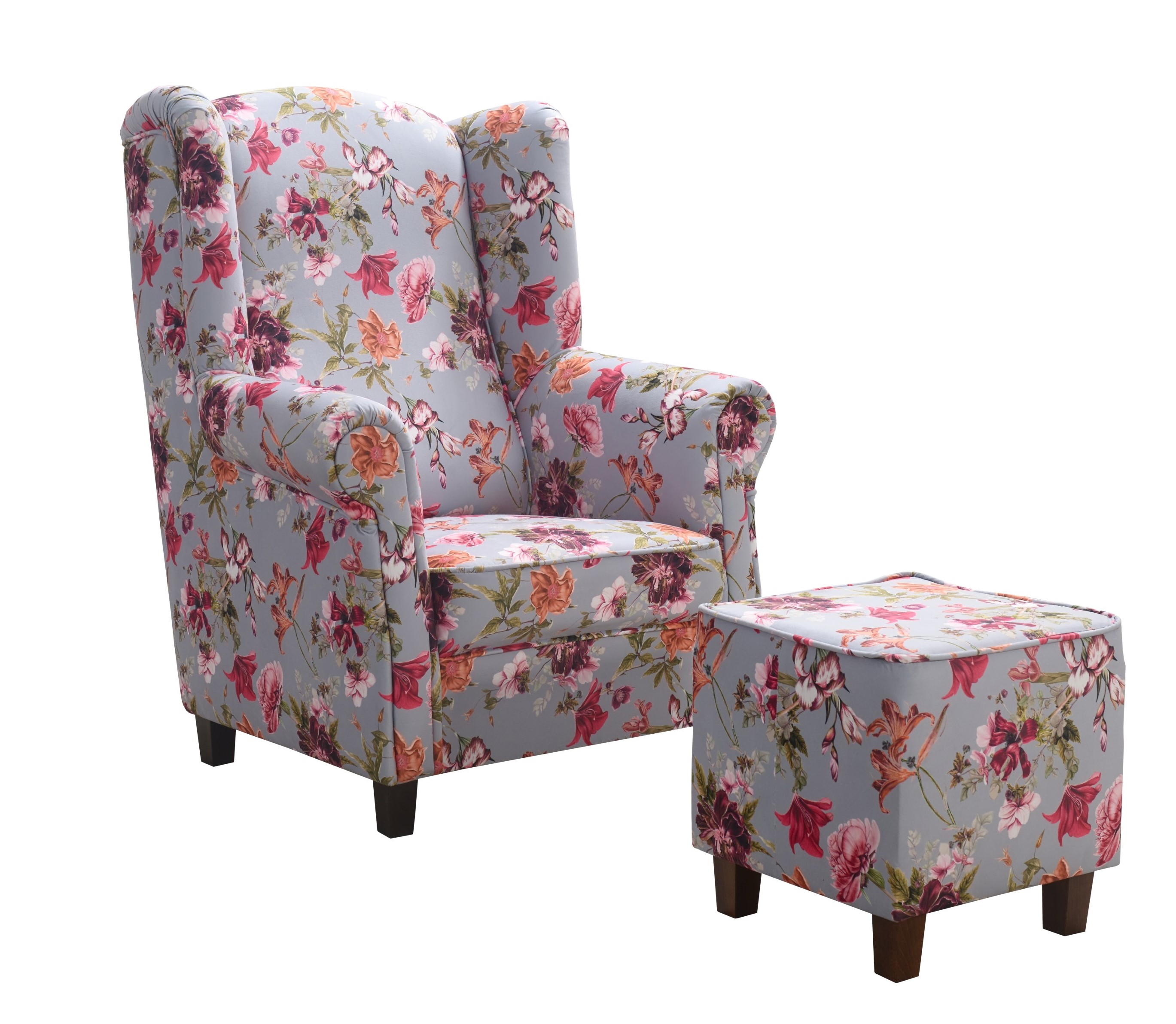 Křeslo As s taburetem 3988/101 Provedení: Křeslo + taburet, Nožičky: Ořech