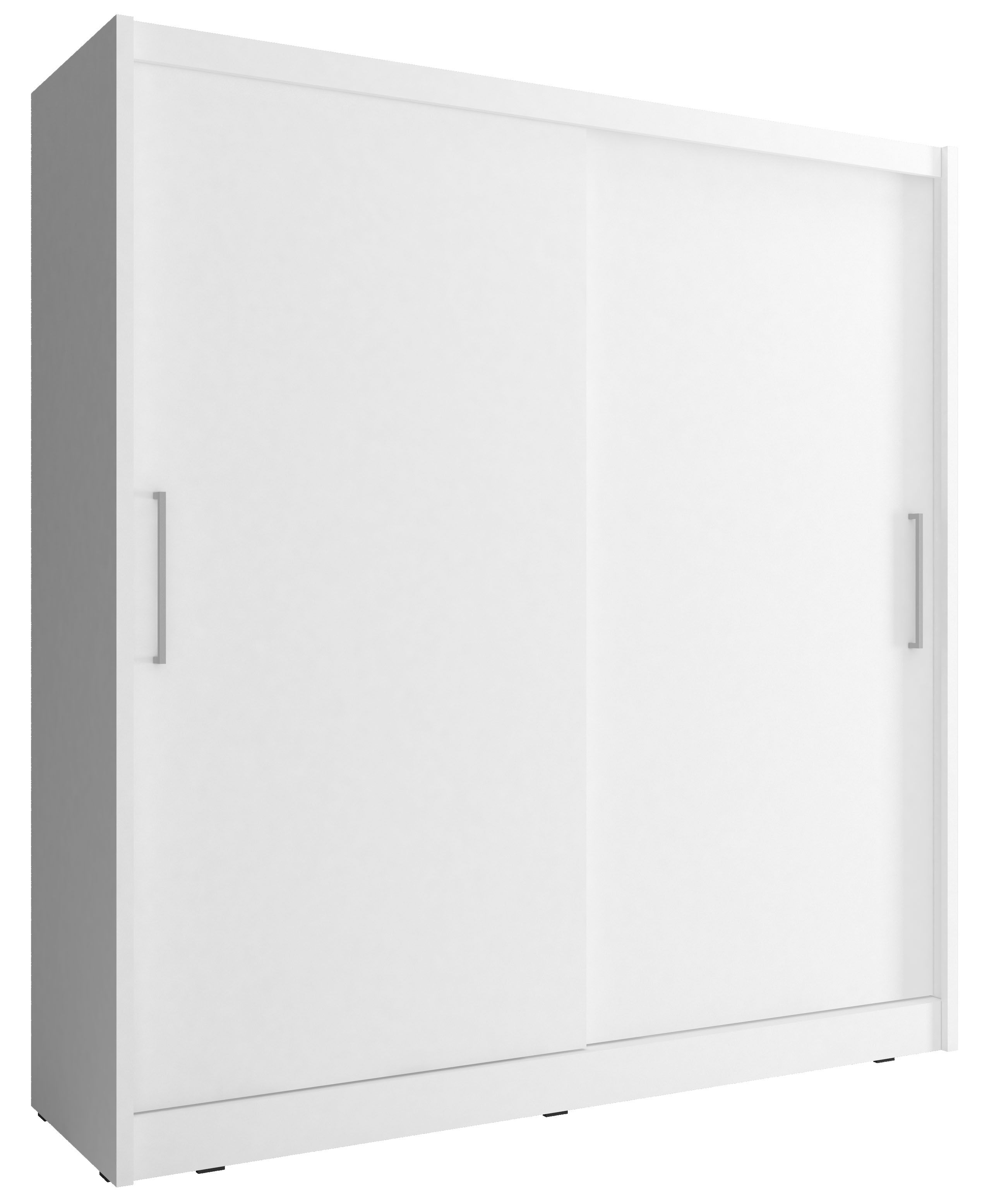 Šatní skříň Wiki Barva korpusu: Bílá, Rozměry: 180 cm, Dveře: Bez zrcadla - Bílá,Bez zrcadla