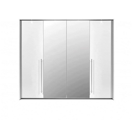Ložnice Brema Barva korpusu: Bílá/zrcadlo - Bílá,zrcadlo