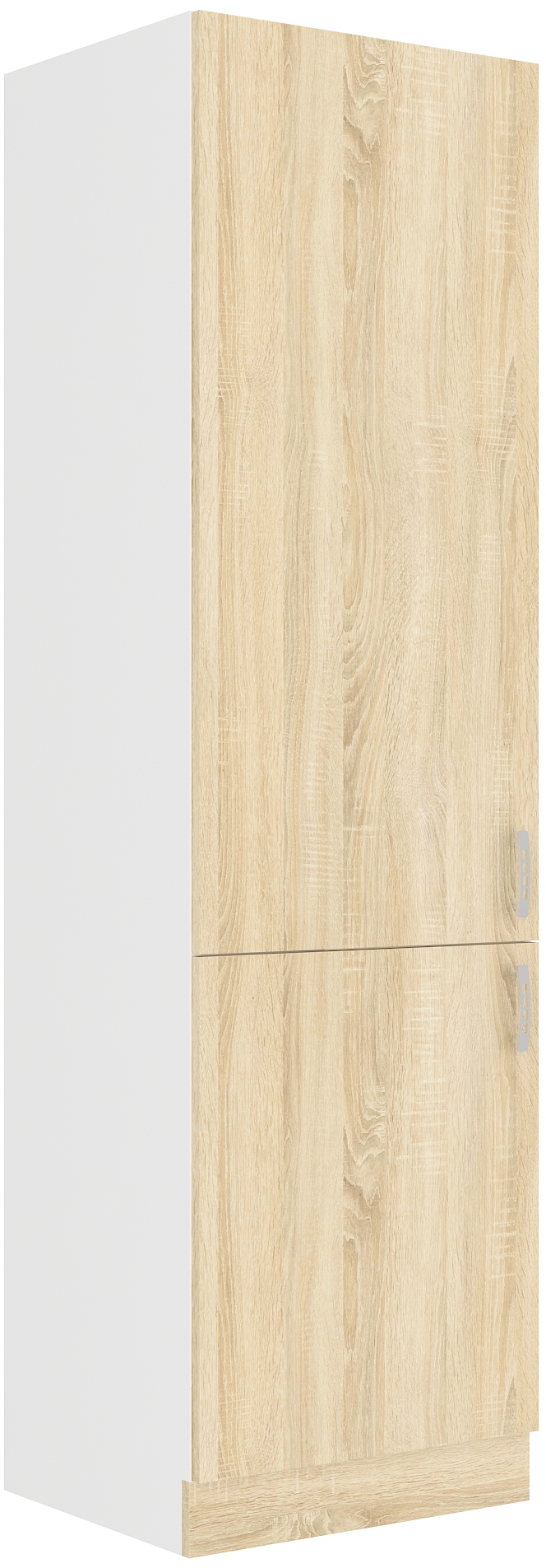 Vysoká potravinová skříňka Sára 60 DK-210 2F Barva korpusu: Bílá, Barva dvířek: Dub Sonoma