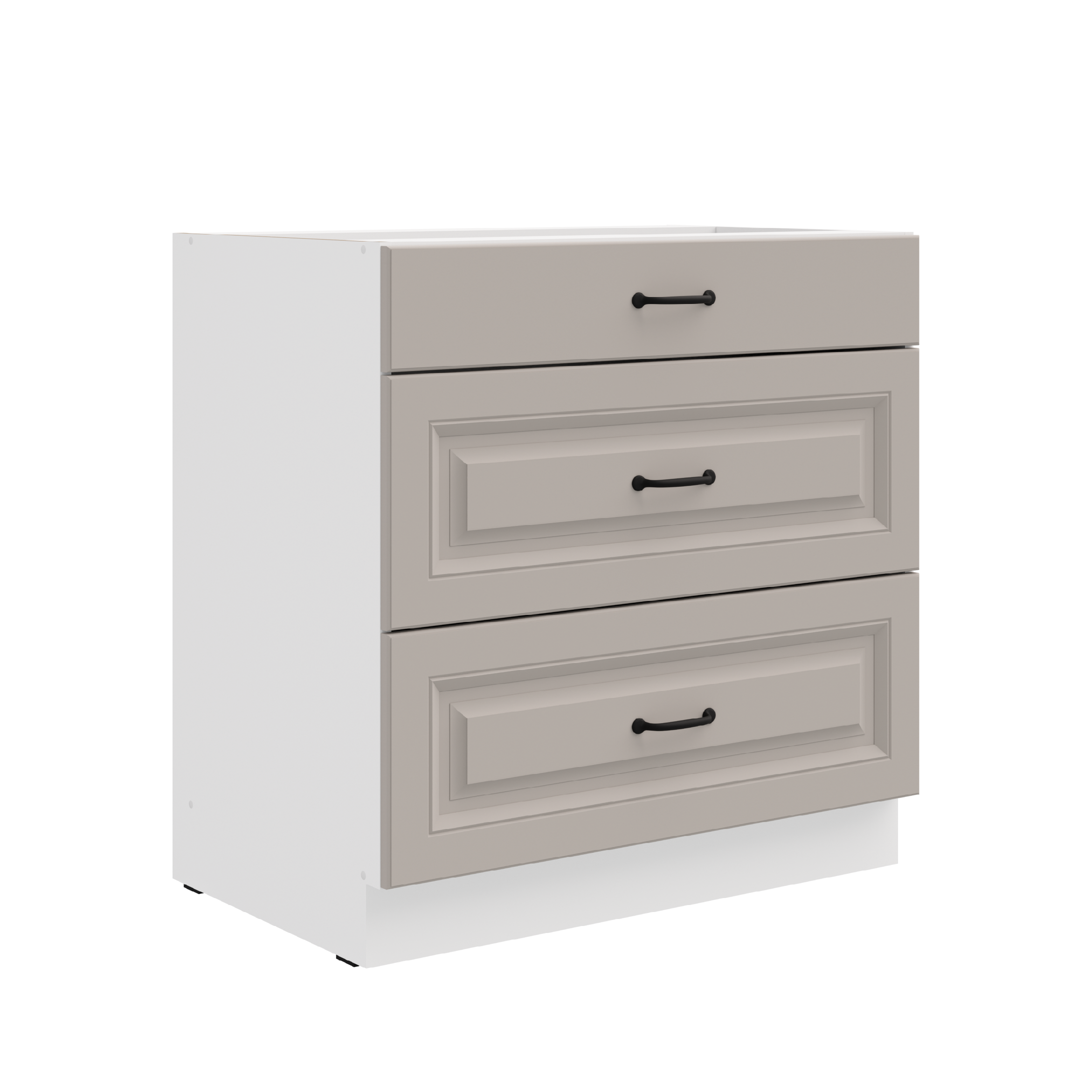 Spodní skříňka Stilo 80 D 3S BB - Premium Box Barva korpusu: Bílá, Barva dvířek: Clay Grey