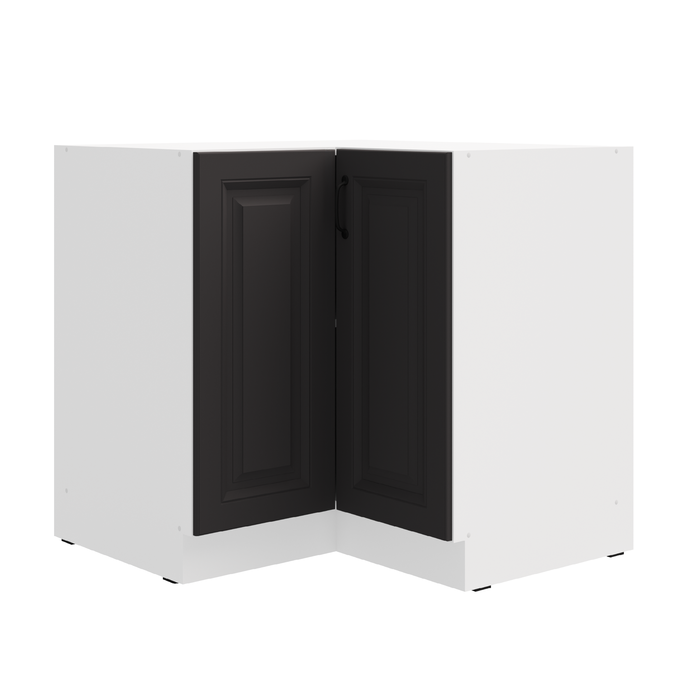 Spodní rohová skříňka Stilo 90x90 DN 2F BB Barva korpusu: Bílá, Barva dvířek: Grafit