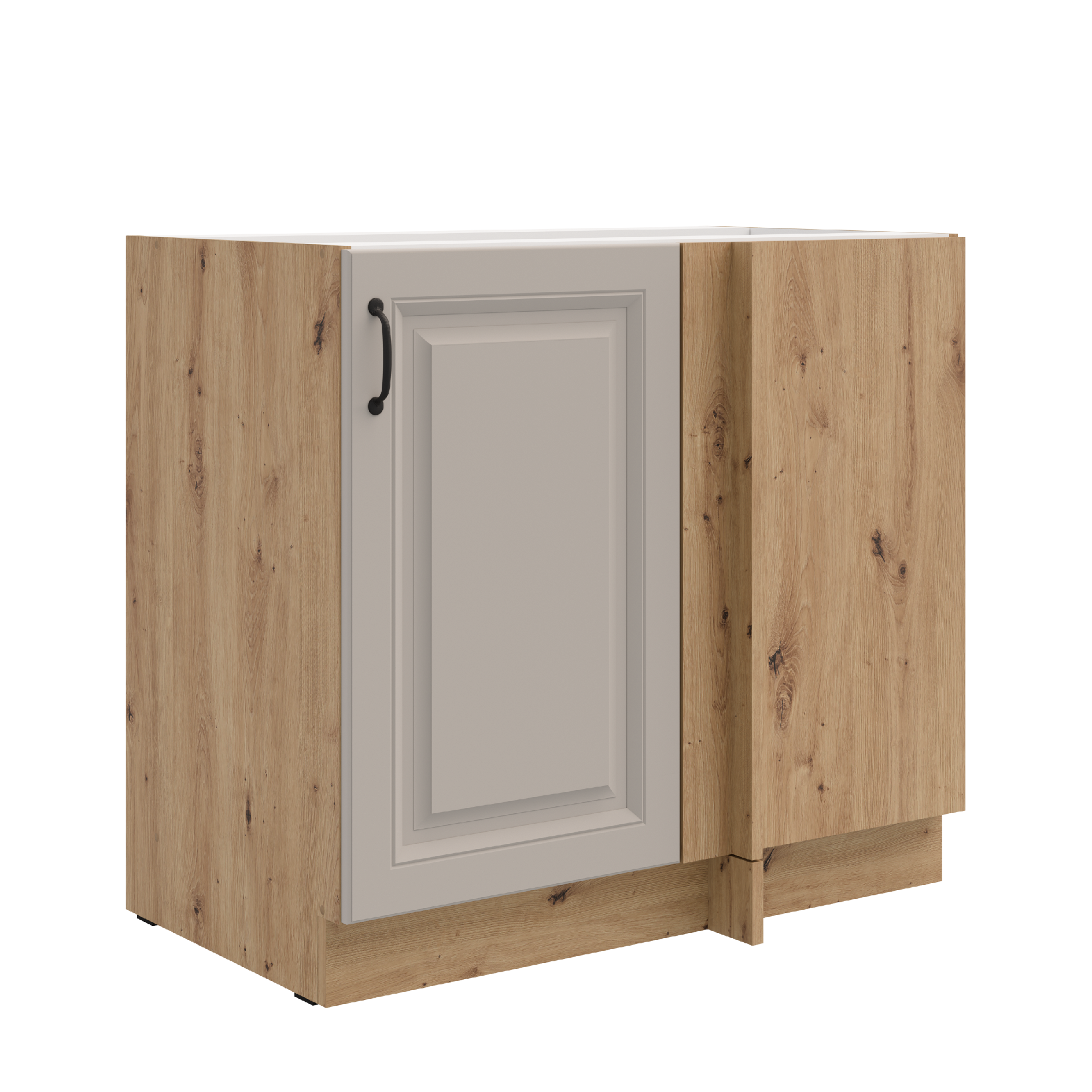 Spodní rohová skříňka Stilo 105 DN 1F Barva korpusu: Dub artisan, Barva dvířek: Clay Grey