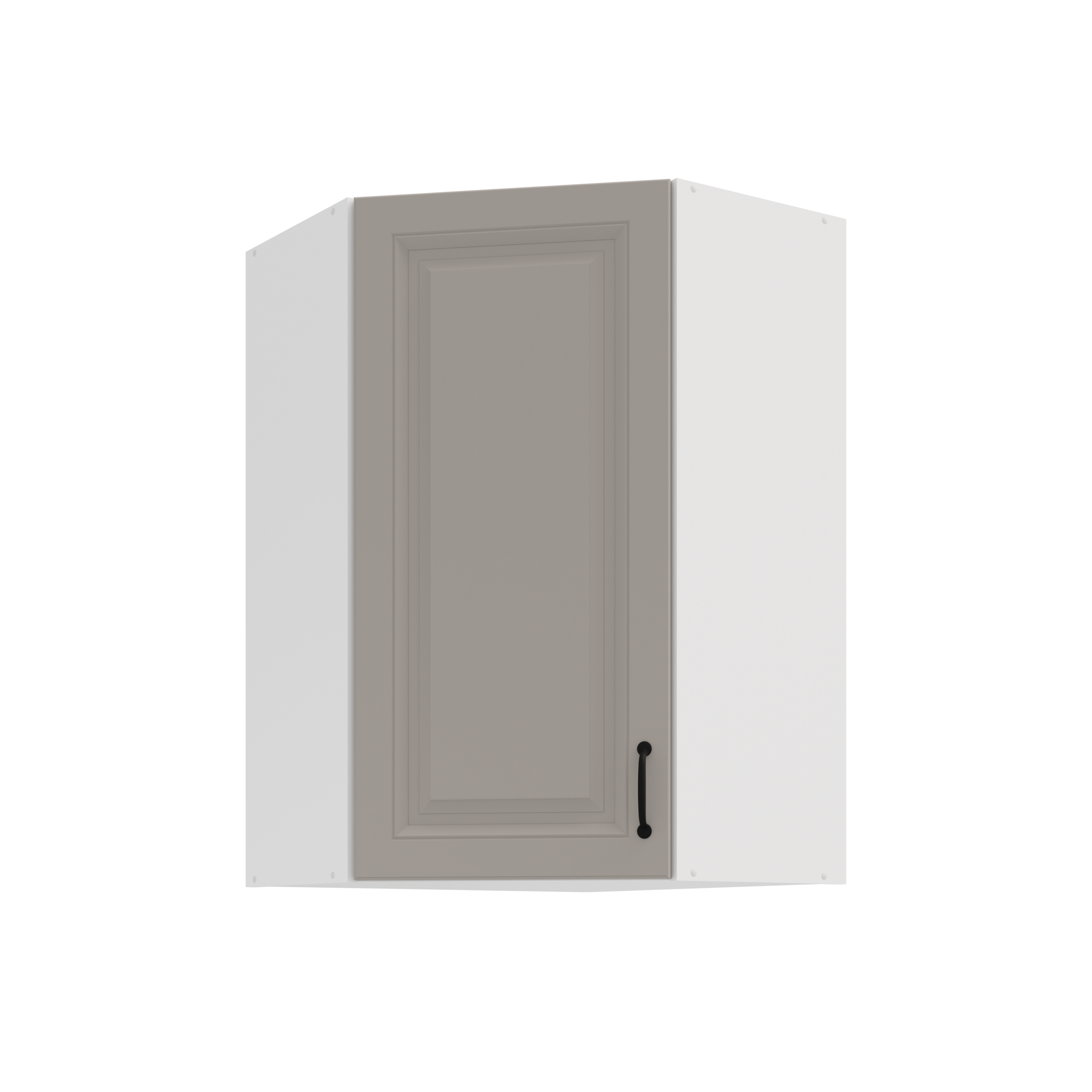 Horní rohová skříňka Stilo 60x60 GN-90 1F (45°) Barva korpusu: Bílá, Barva dvířek: Clay Grey