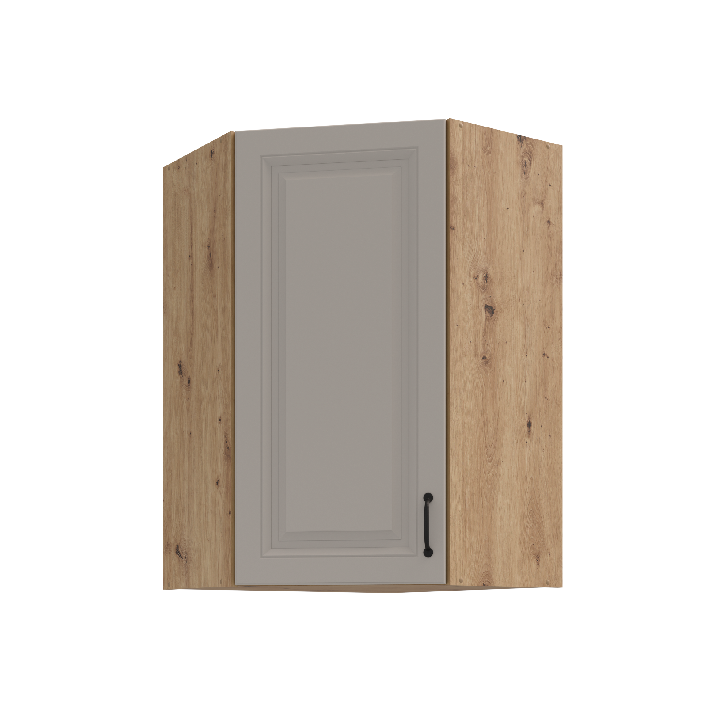 Horní rohová skříňka Stilo 60x60 GN-90 1F (45°) Barva korpusu: Dub artisan, Barva dvířek: Clay Grey