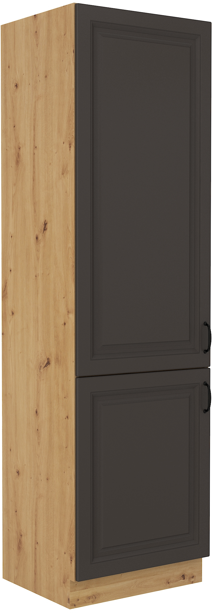 Vysoká skříňka pro vestavnou lednici Stilo 60 LO-210 2F Barva korpusu: Dub artisan, Barva dvířek: Gr