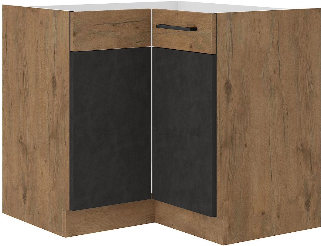 Spodní rohová skříňka Vigo 90x90 DN 2F BB Barva korpusu: Dub Lancelot, Barva dvířek: Matera matná