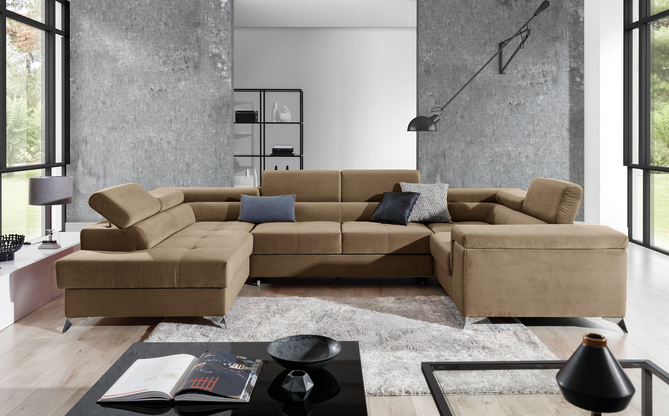 Sedací souprava Thiago Provedení: Levá U, látka: Monolith 09