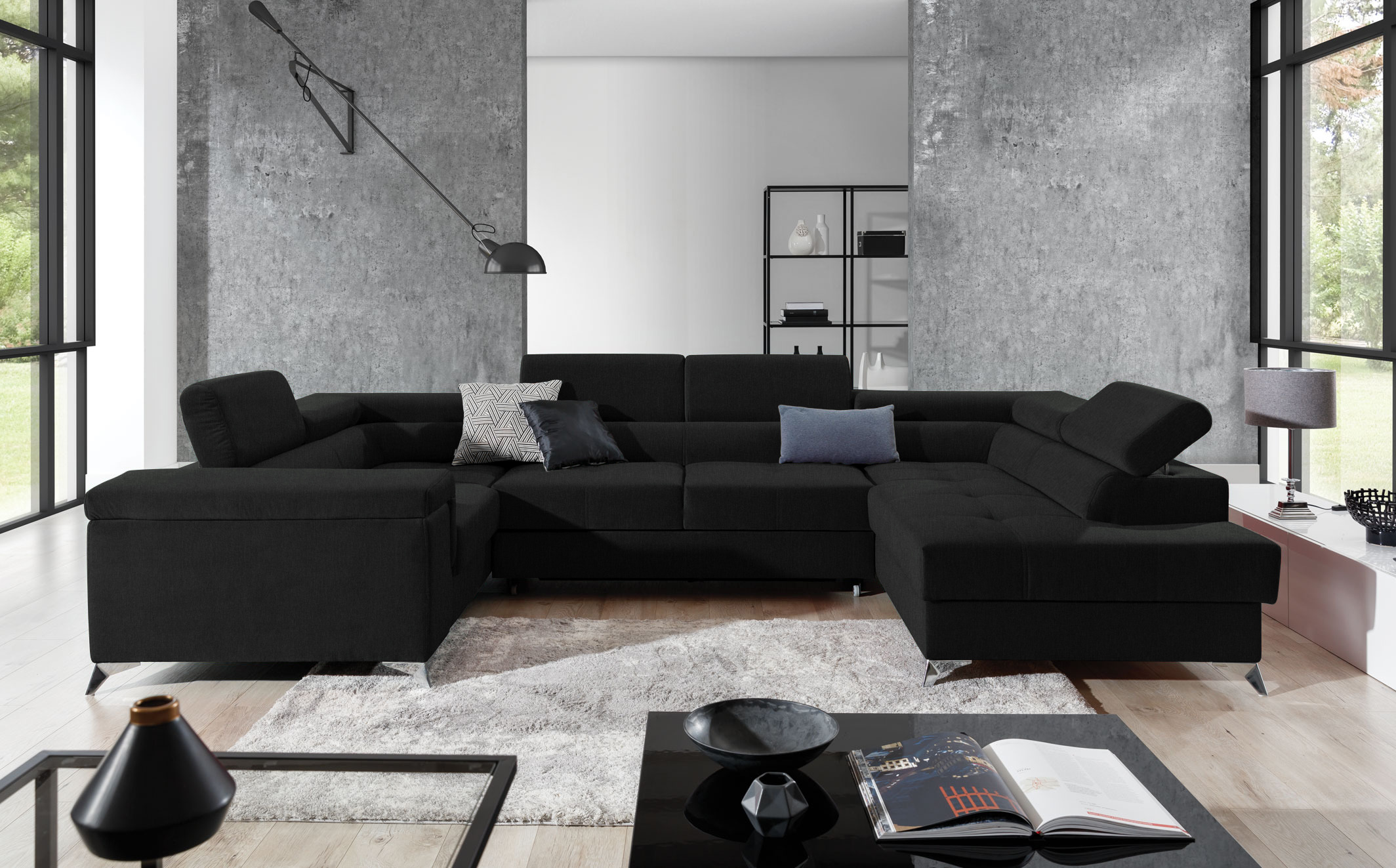 Sedací souprava Thiago Provedení: Pravá U, látka: Sawana 14