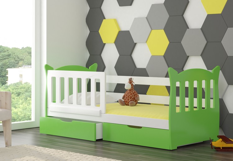 Dětská postel Lena Barva korpusu: Zelená - Zelená