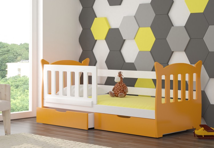 Dětská postel Lena Barva korpusu: Oranžová - Oranžová