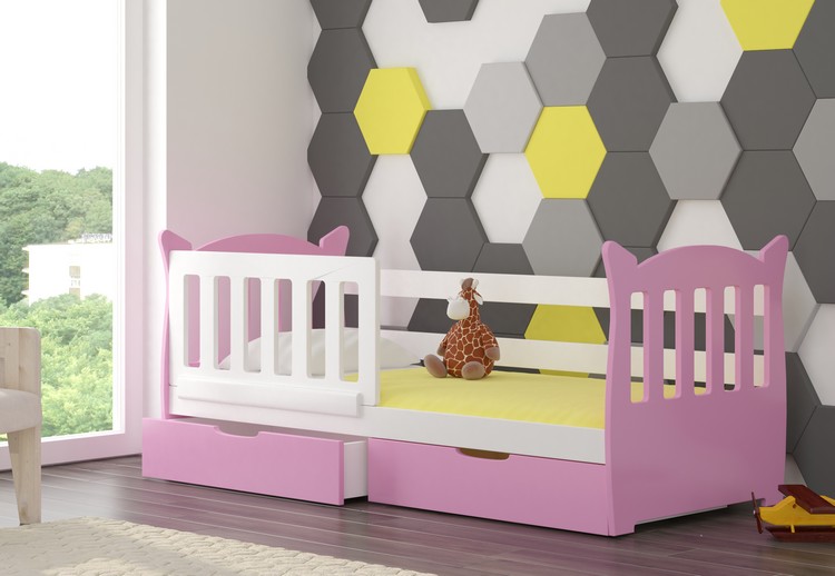 Dětská postel Lena Barva korpusu: Růžová - Růžová