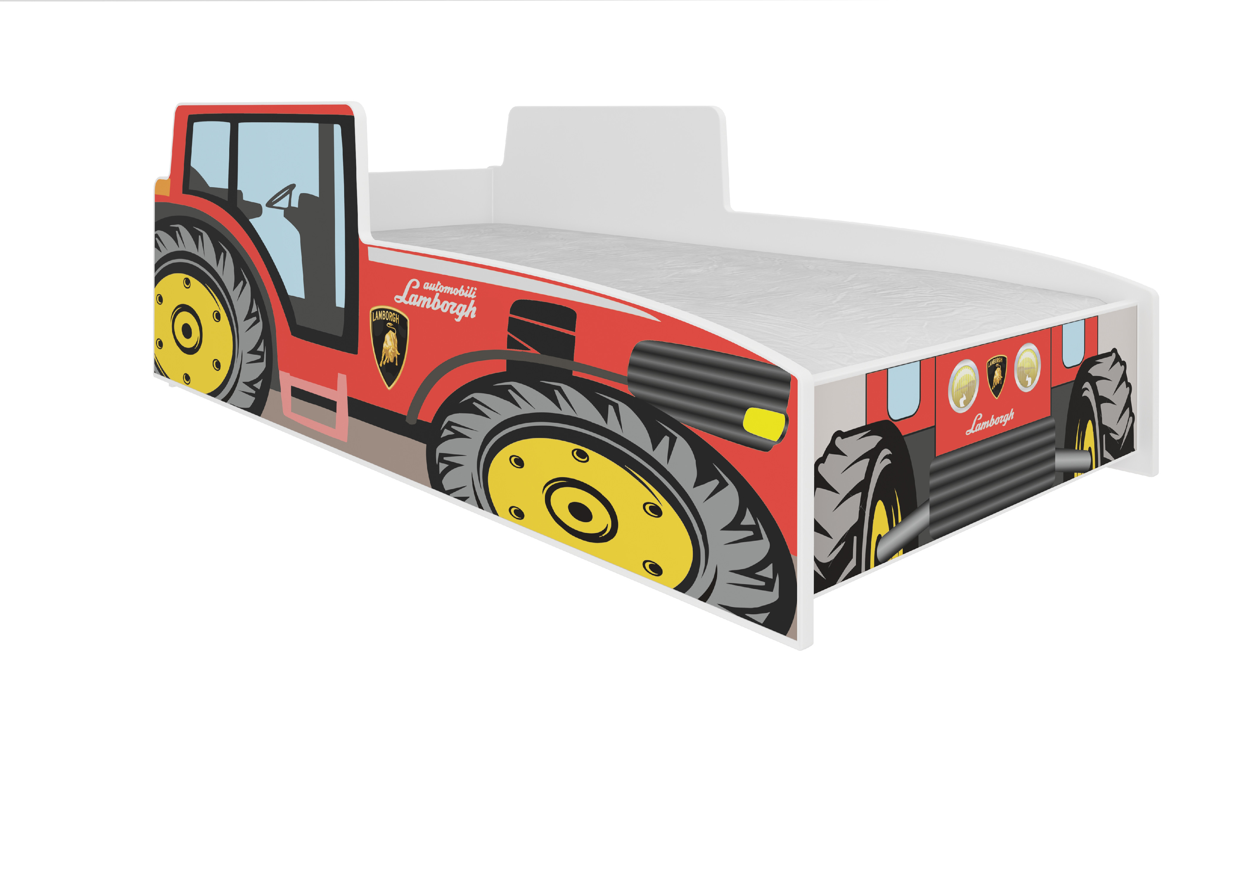 Dětská postel - Traktor Barva korpusu: Červená, Rozměr: 160 x 80 cm - Červená