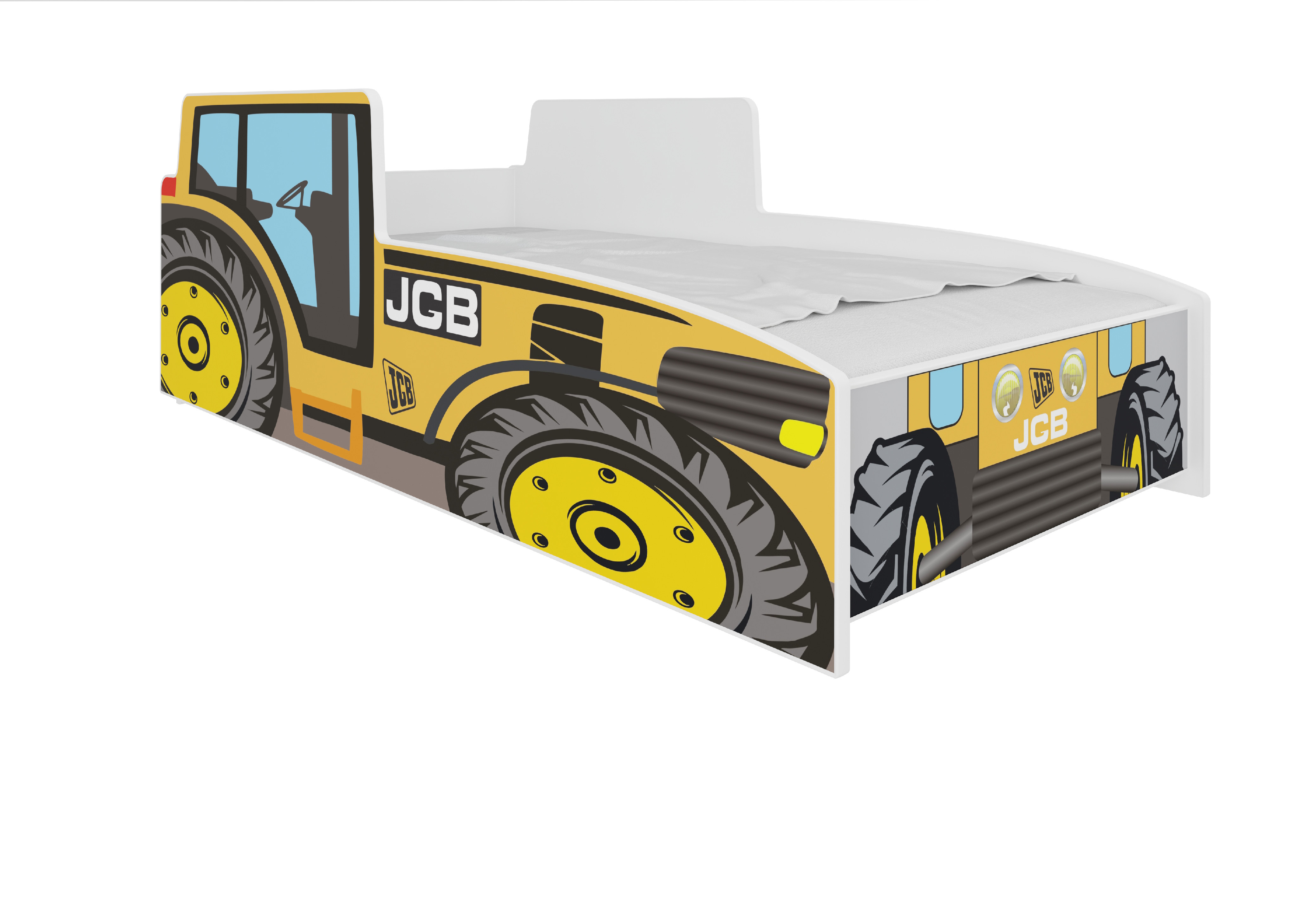 Dětská postel - Traktor Barva korpusu: Žlutá, Rozměr: 140 x 70 cm - Žlutá