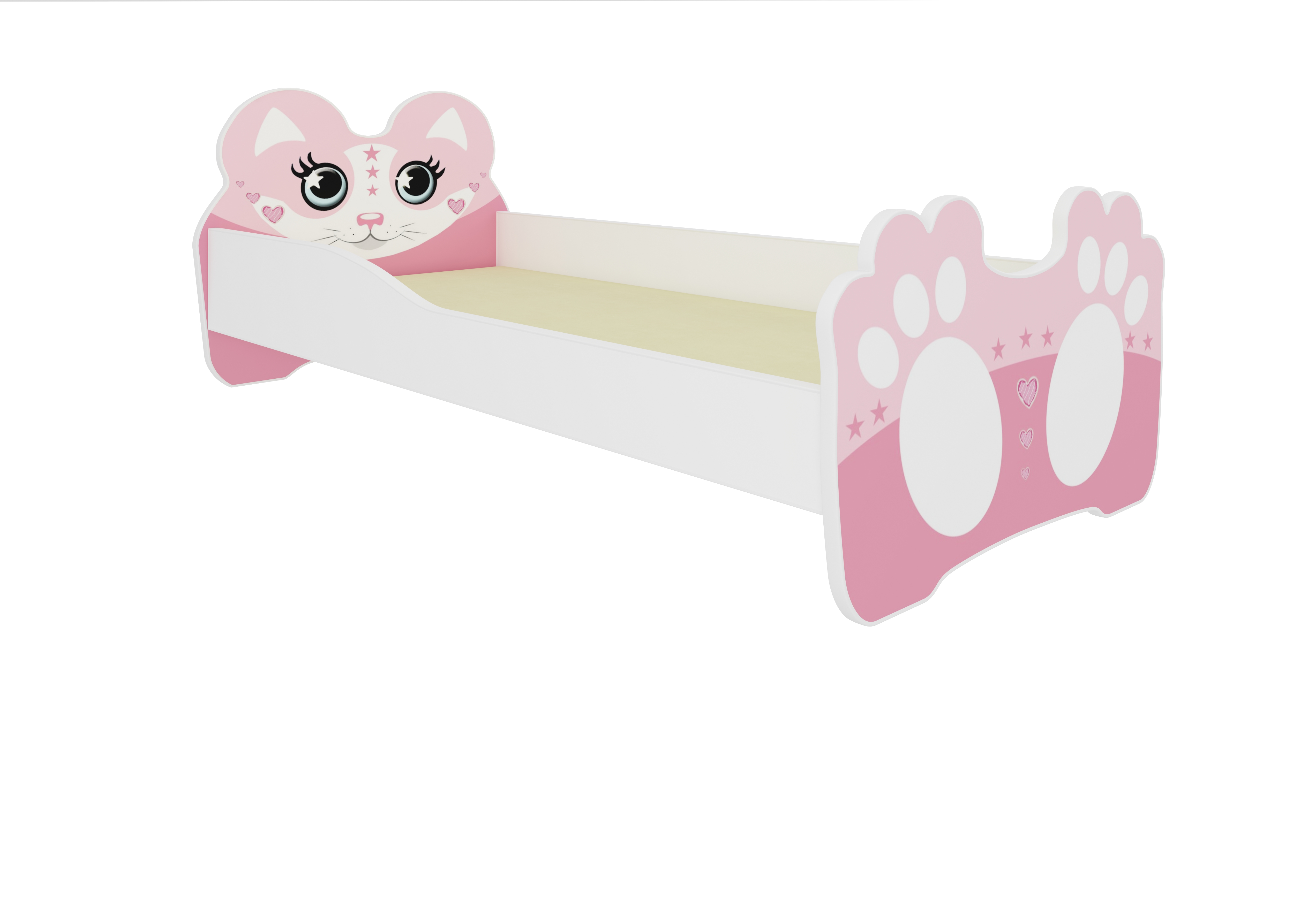 Dětská postel -  Medvěd Barva korpusu: Růžová, Rozměr: 160 x 80 cm - Růžová