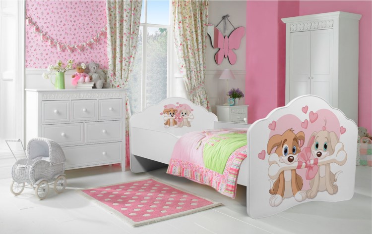 Dětská postel s obrázky - čelo Casimo Rozměr: 160 x 80 cm, Obrázek: Pejsci