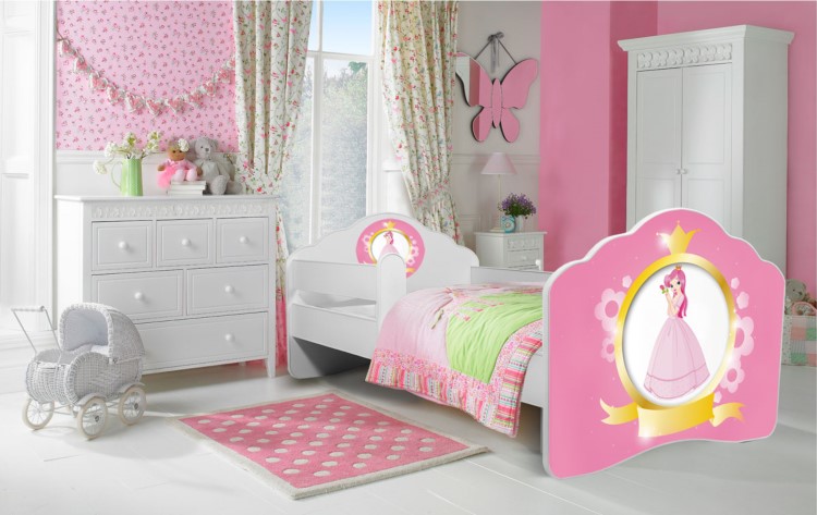 Dětská postel s obrázky - čelo Casimo bar Rozměr: 140 x 70 cm, Obrázek: Růženka